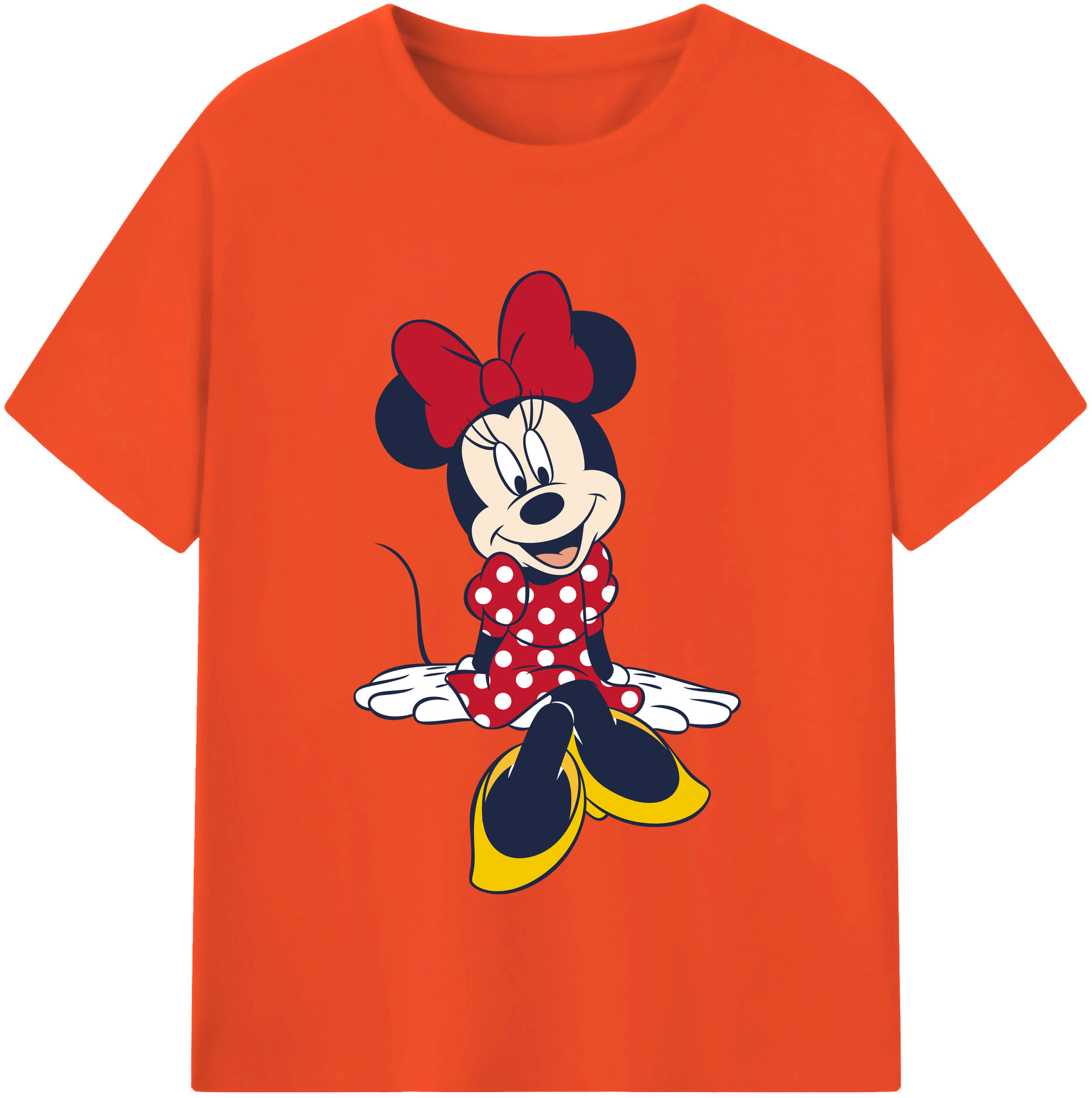 （画像用） ミッキーマウス Mickey Mouse 綿100％半袖Tシャツ（フロントプリント）