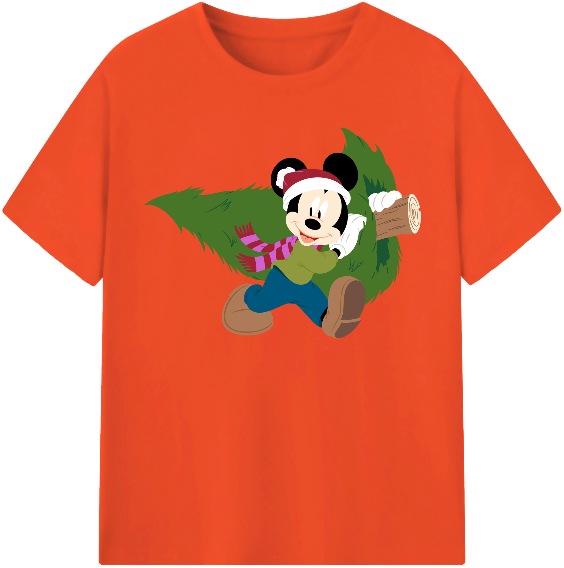 （画像用） ミッキーマウス Mickey Mouse 綿100％半袖Tシャツ（フロントプリント）