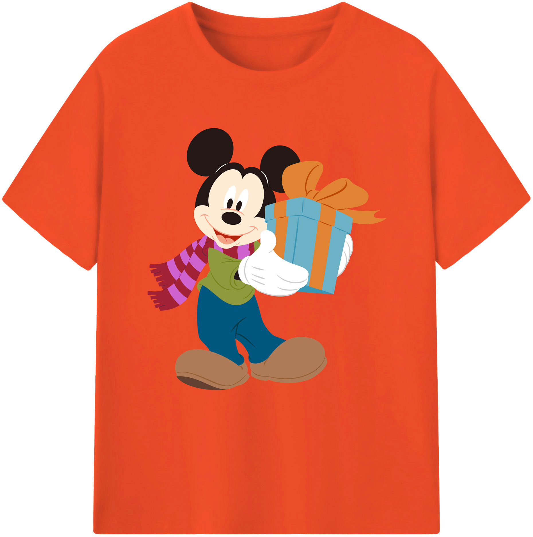 （画像用） ミッキーマウス Mickey Mouse 綿100％半袖Tシャツ（フロントプリント）