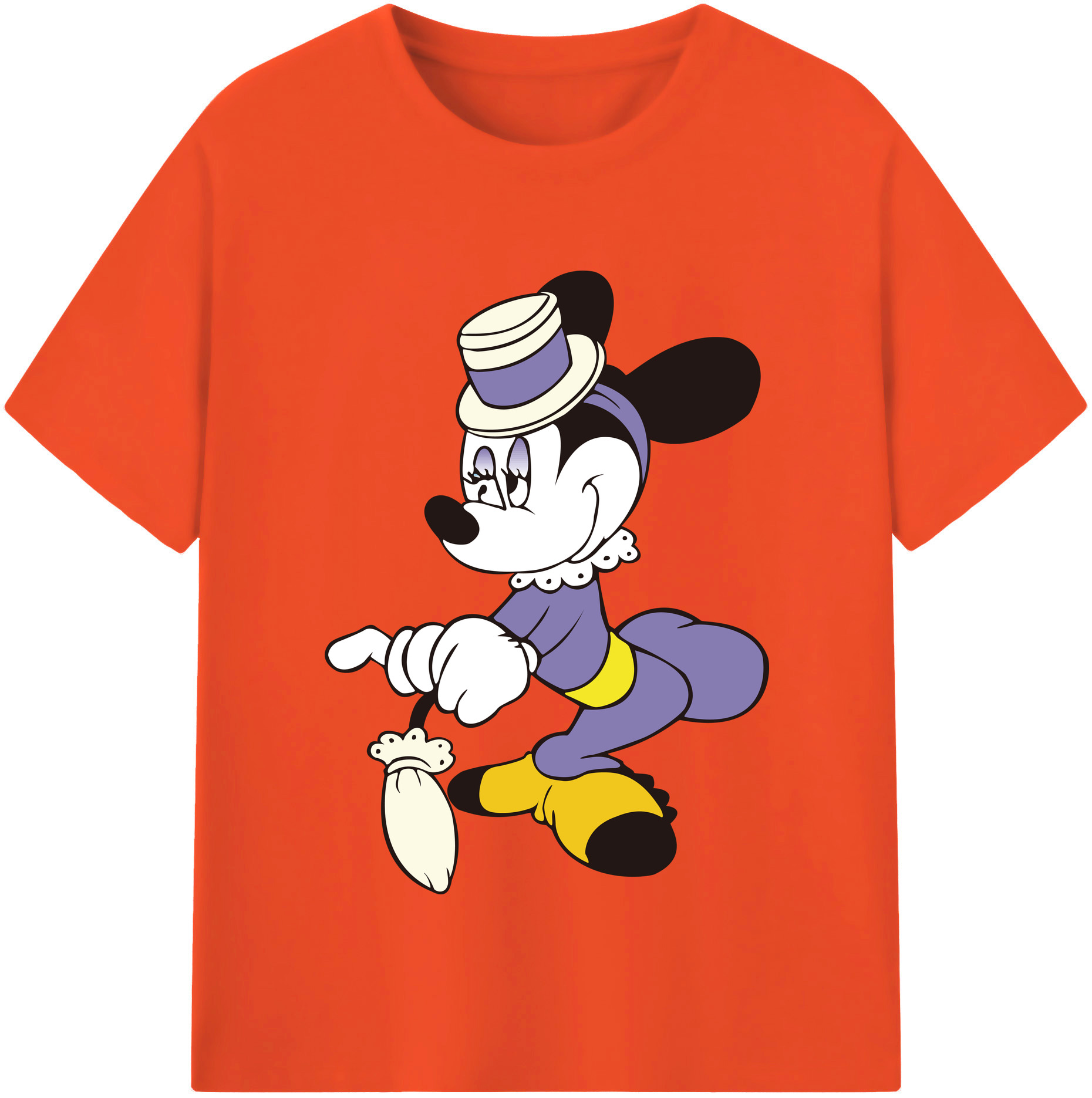（画像用） ミッキーマウス Mickey Mouse 綿100％半袖Tシャツ（フロントプリント）