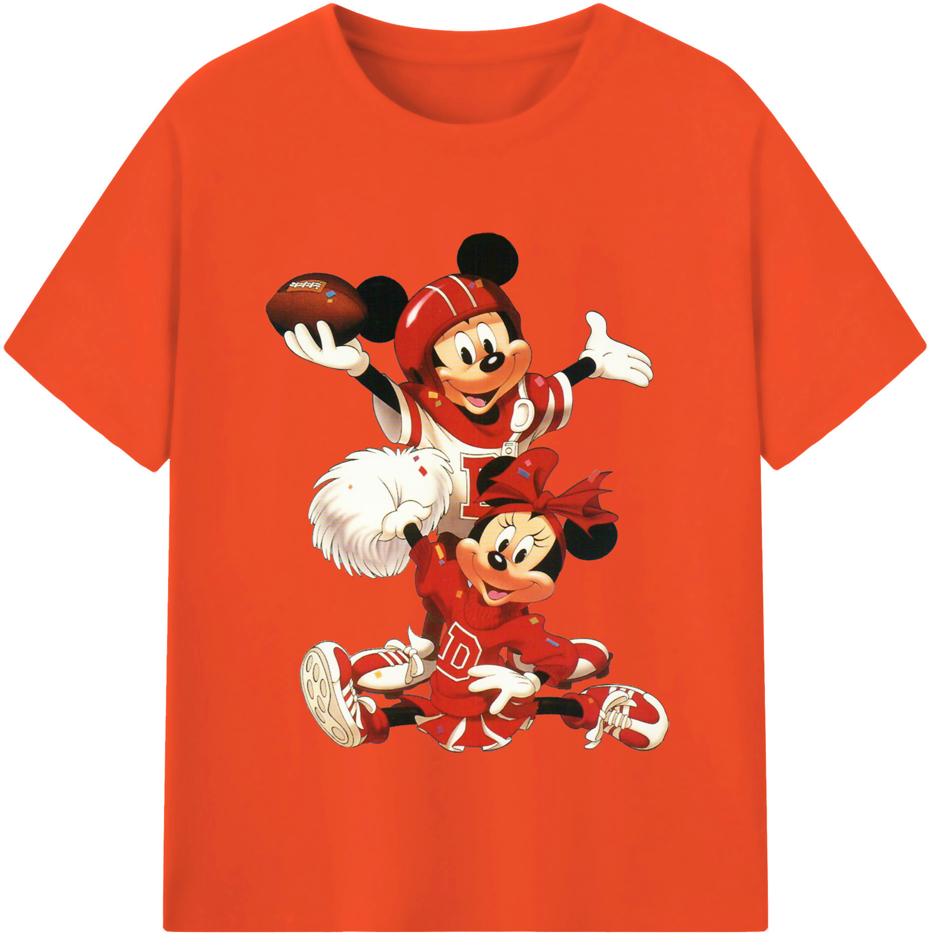 （画像用） ミッキーマウス Mickey Mouse 綿100％半袖Tシャツ（フロントプリント）