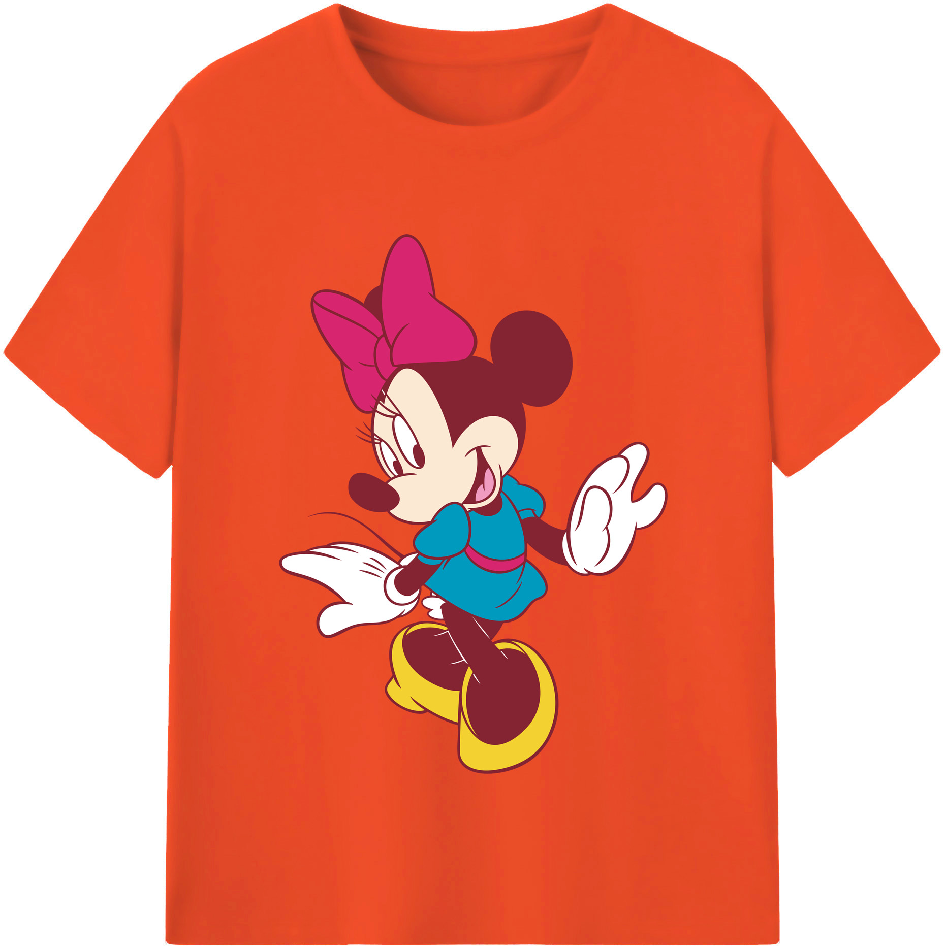 （画像用） ミッキーマウス Mickey Mouse 綿100％半袖Tシャツ（フロントプリント）