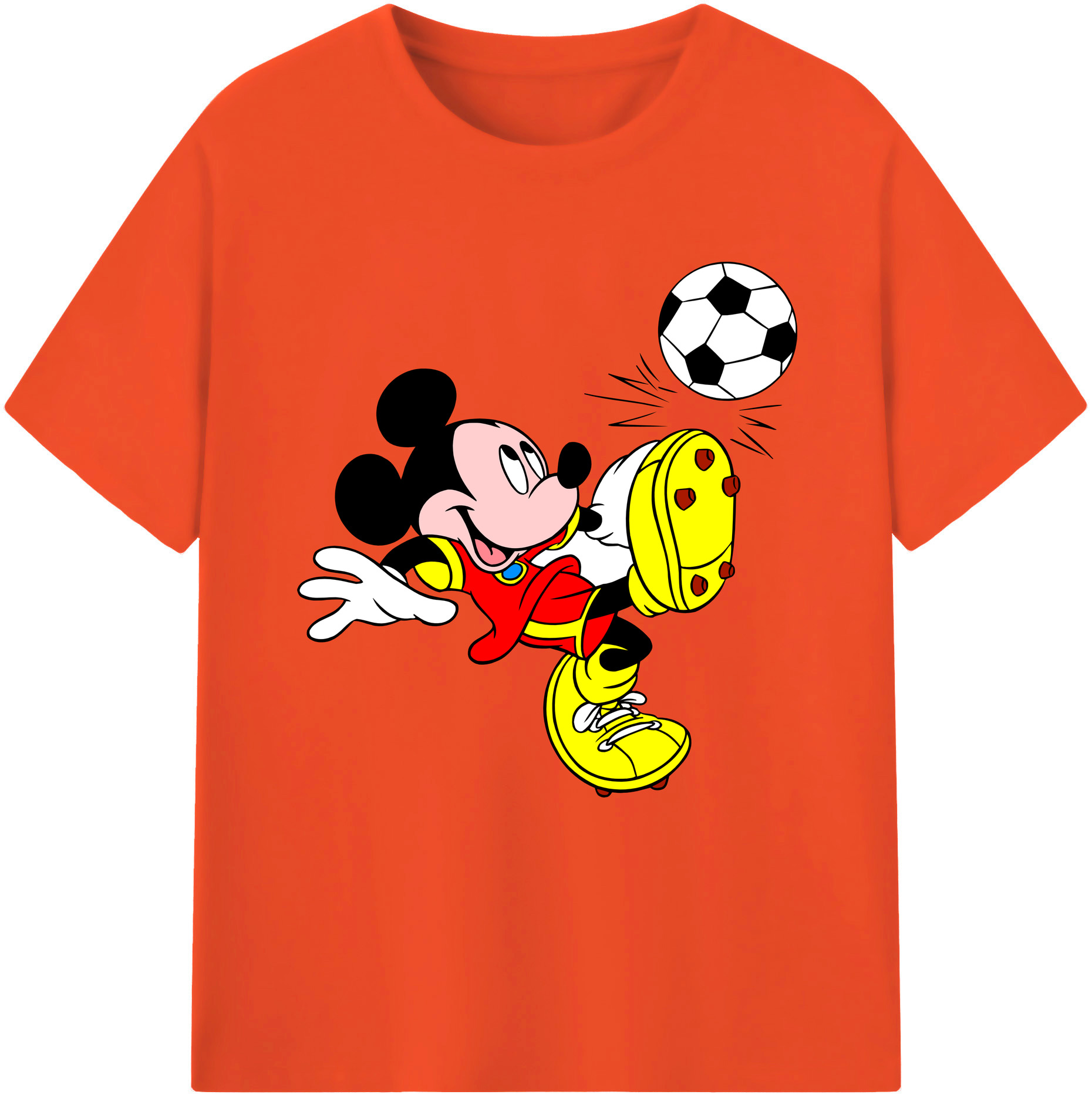 （画像用） ミッキーマウス Mickey Mouse 綿100％半袖Tシャツ（フロントプリント）