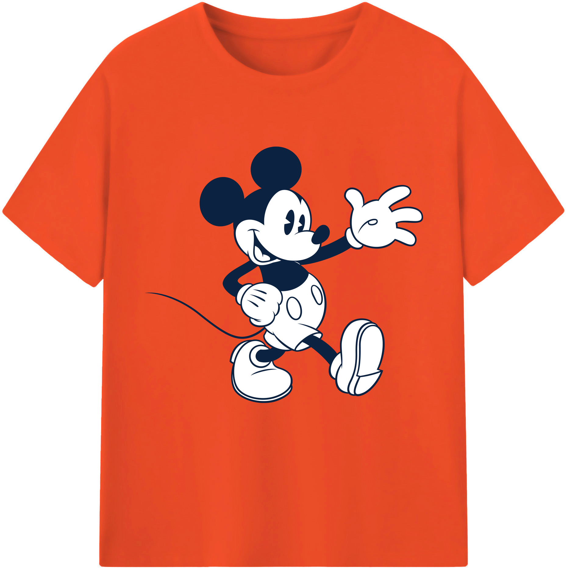 （画像用） ミッキーマウス Mickey Mouse 綿100％半袖Tシャツ（フロントプリント）