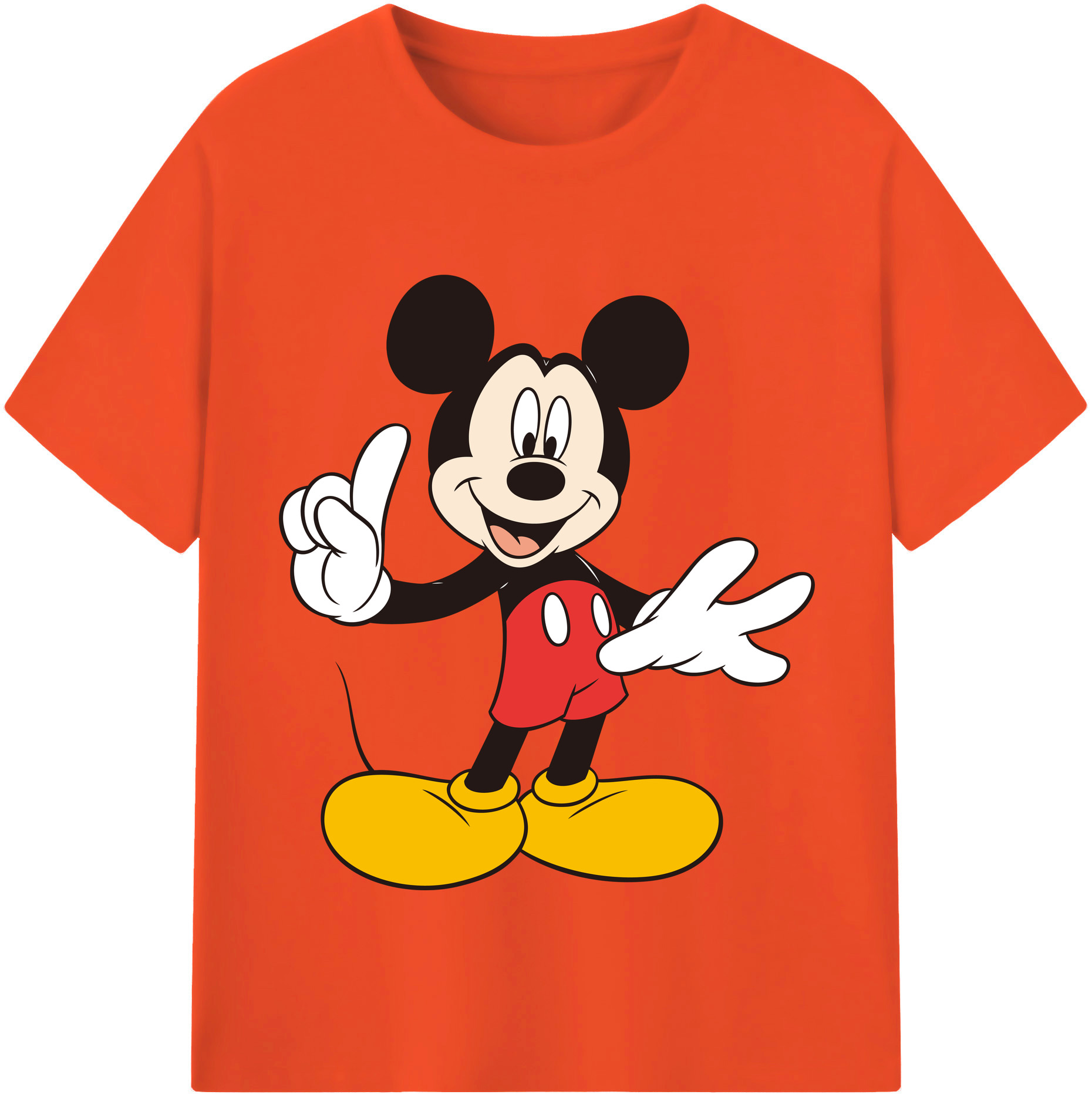 （画像用） ミッキーマウス Mickey Mouse 綿100％半袖Tシャツ（フロントプリント）