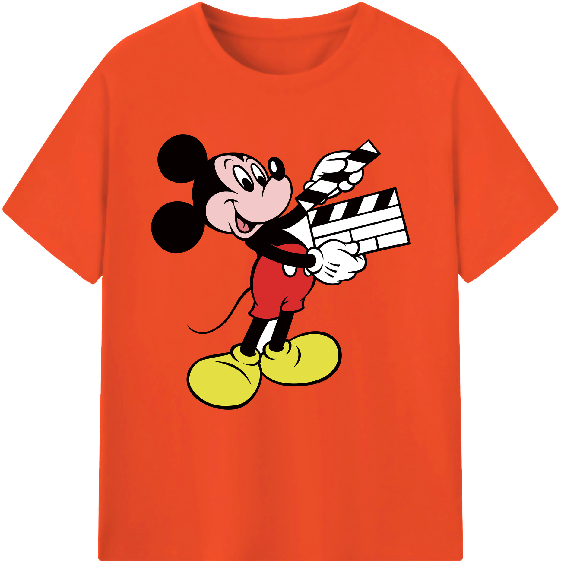 （画像用） ミッキーマウス Mickey Mouse 綿100％半袖Tシャツ（フロントプリント）
