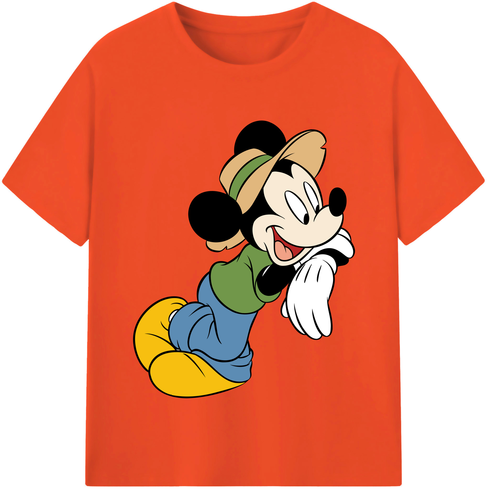 （画像用） ミッキーマウス Mickey Mouse 綿100％半袖Tシャツ（フロントプリント）