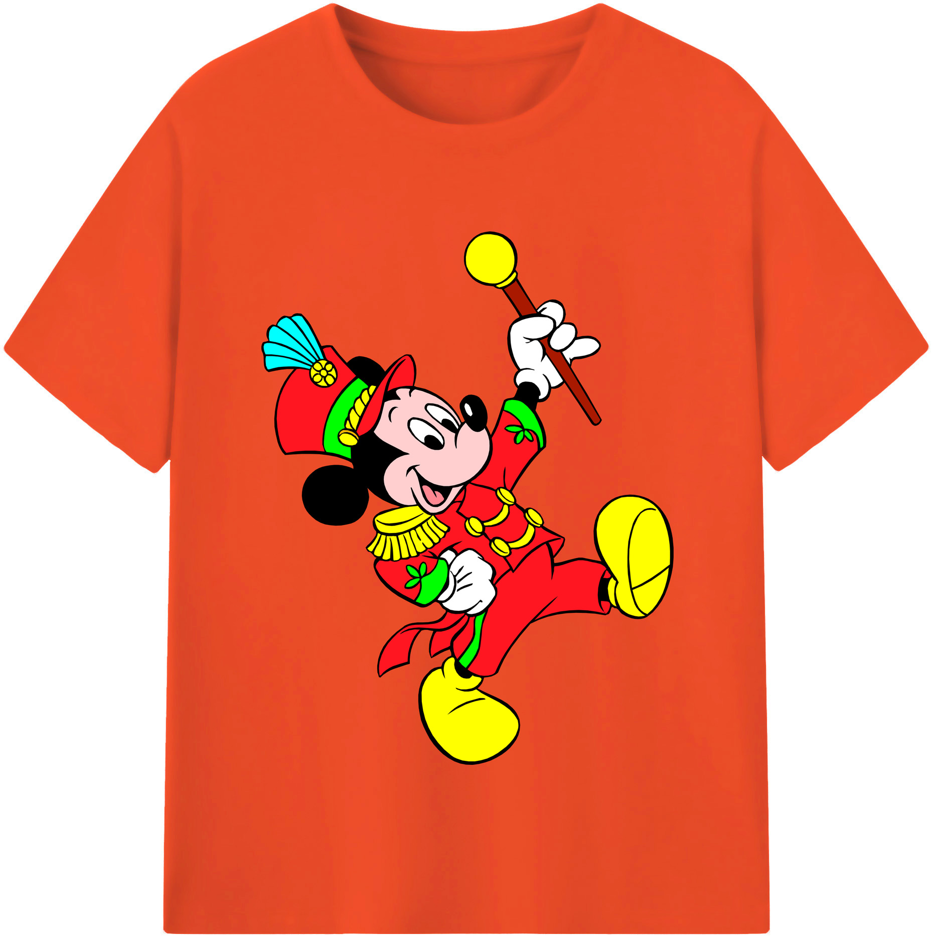 （画像用） ミッキーマウス Mickey Mouse 綿100％半袖Tシャツ（フロントプリント）