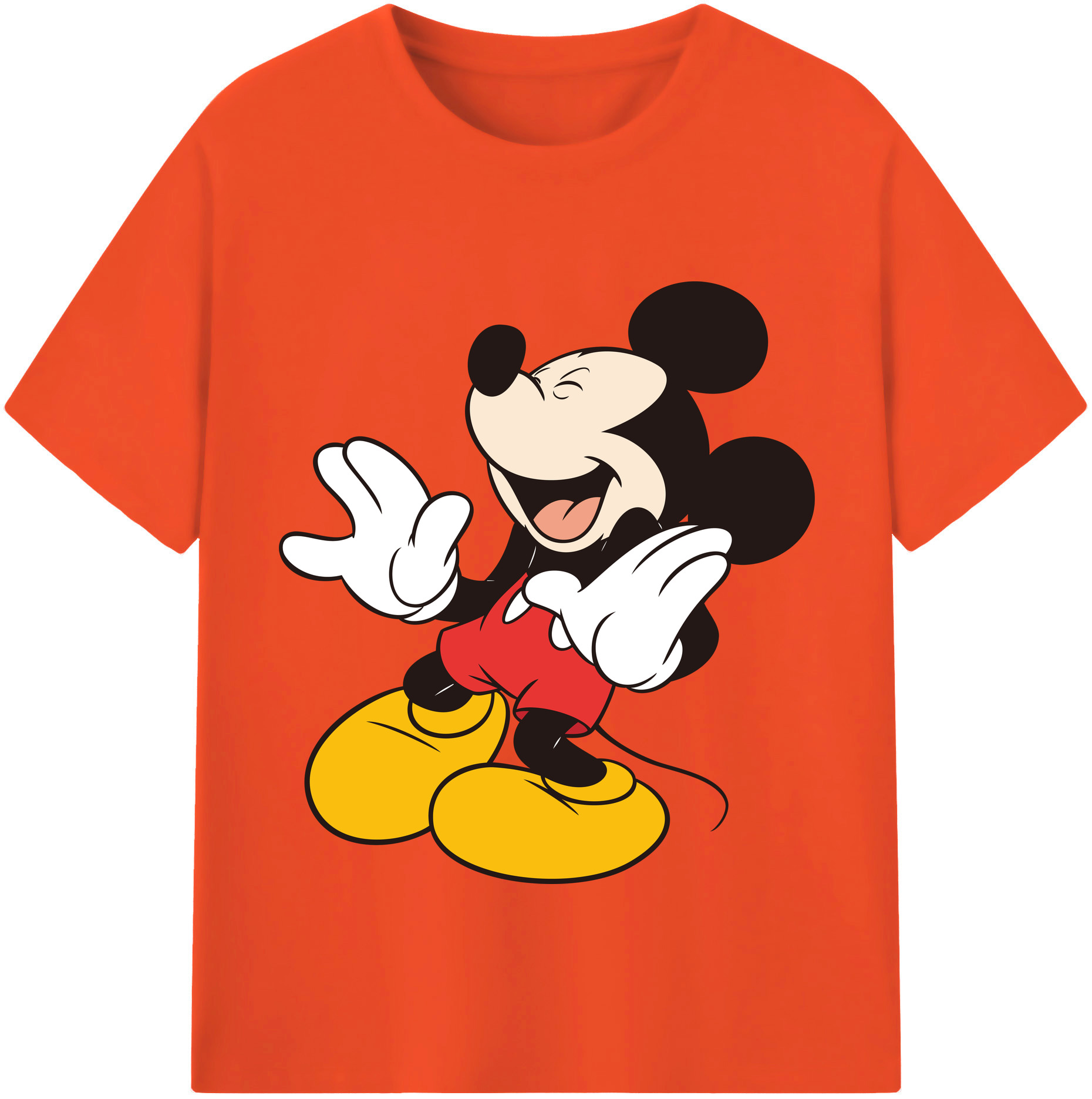 （画像用） ミッキーマウス Mickey Mouse 綿100％半袖Tシャツ（フロントプリント）
