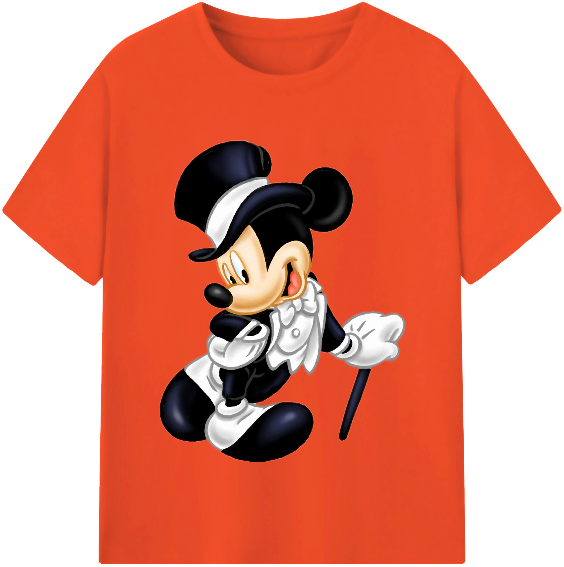 （画像用） ミッキーマウス Mickey Mouse 綿100％半袖Tシャツ（フロントプリント）