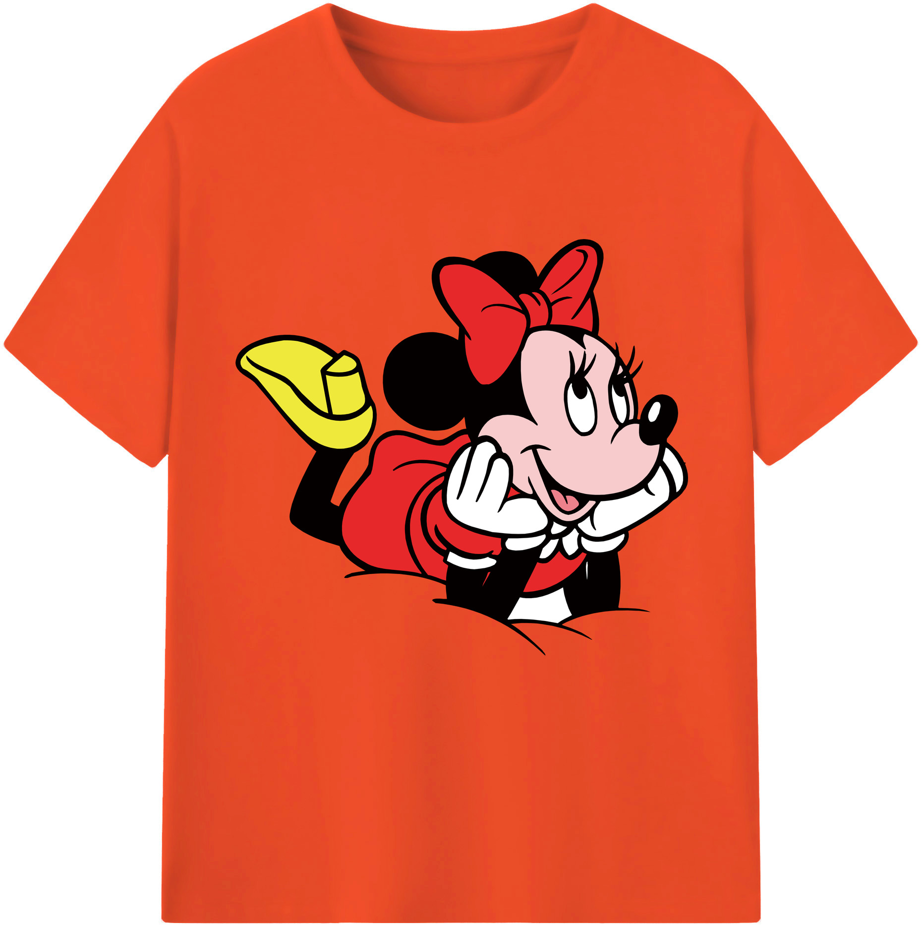 （画像用） ミッキーマウス Mickey Mouse 綿100％半袖Tシャツ（フロントプリント）