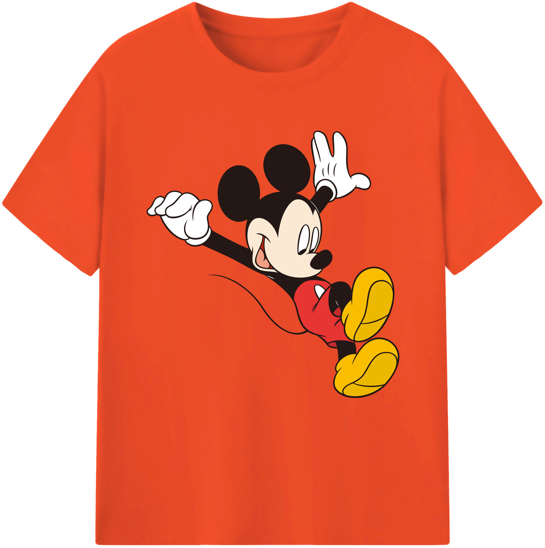（画像用） ミッキーマウス Mickey Mouse 綿100％半袖Tシャツ（フロントプリント）