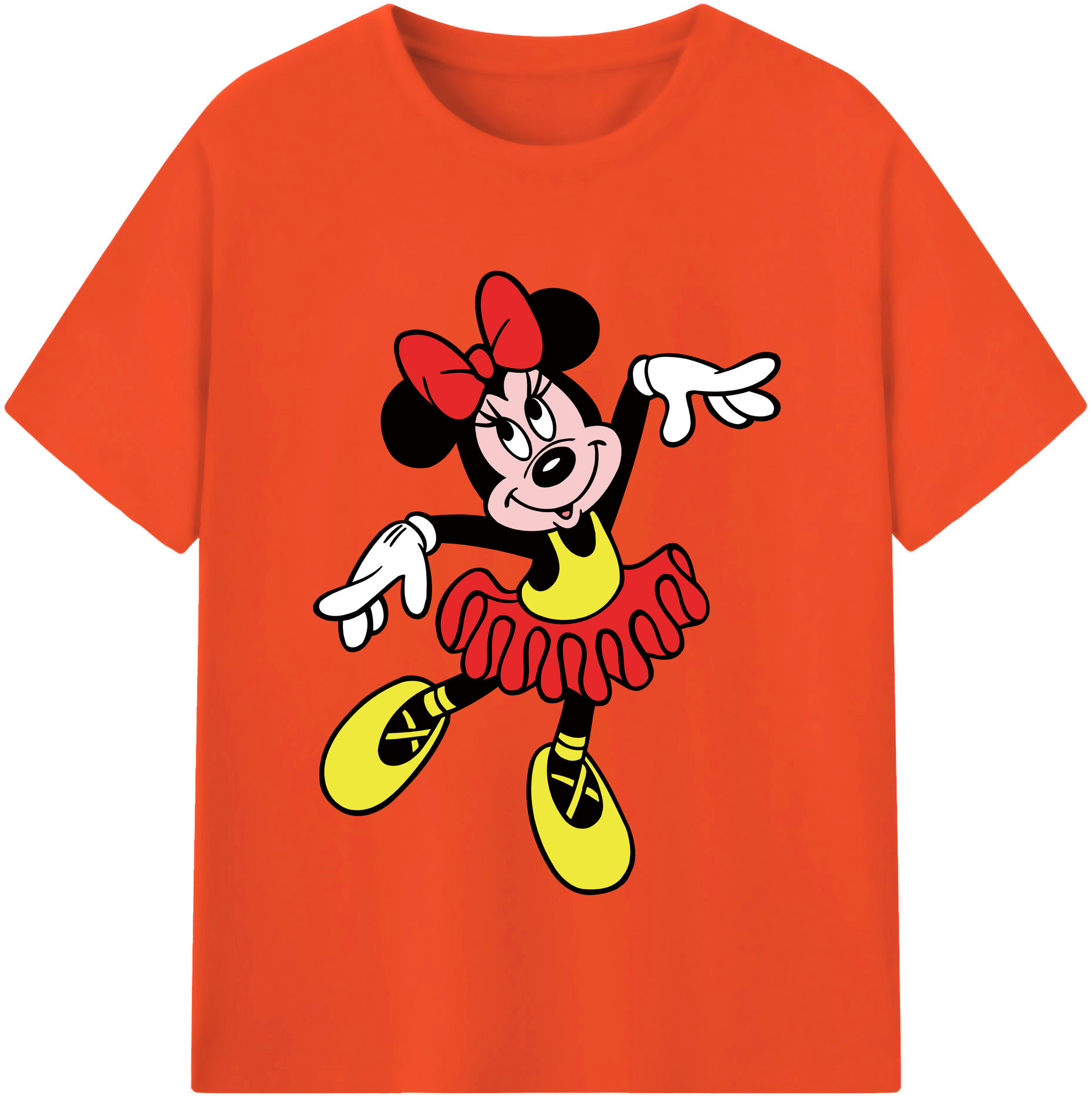 （画像用） ミッキーマウス Mickey Mouse 綿100％半袖Tシャツ（フロントプリント）