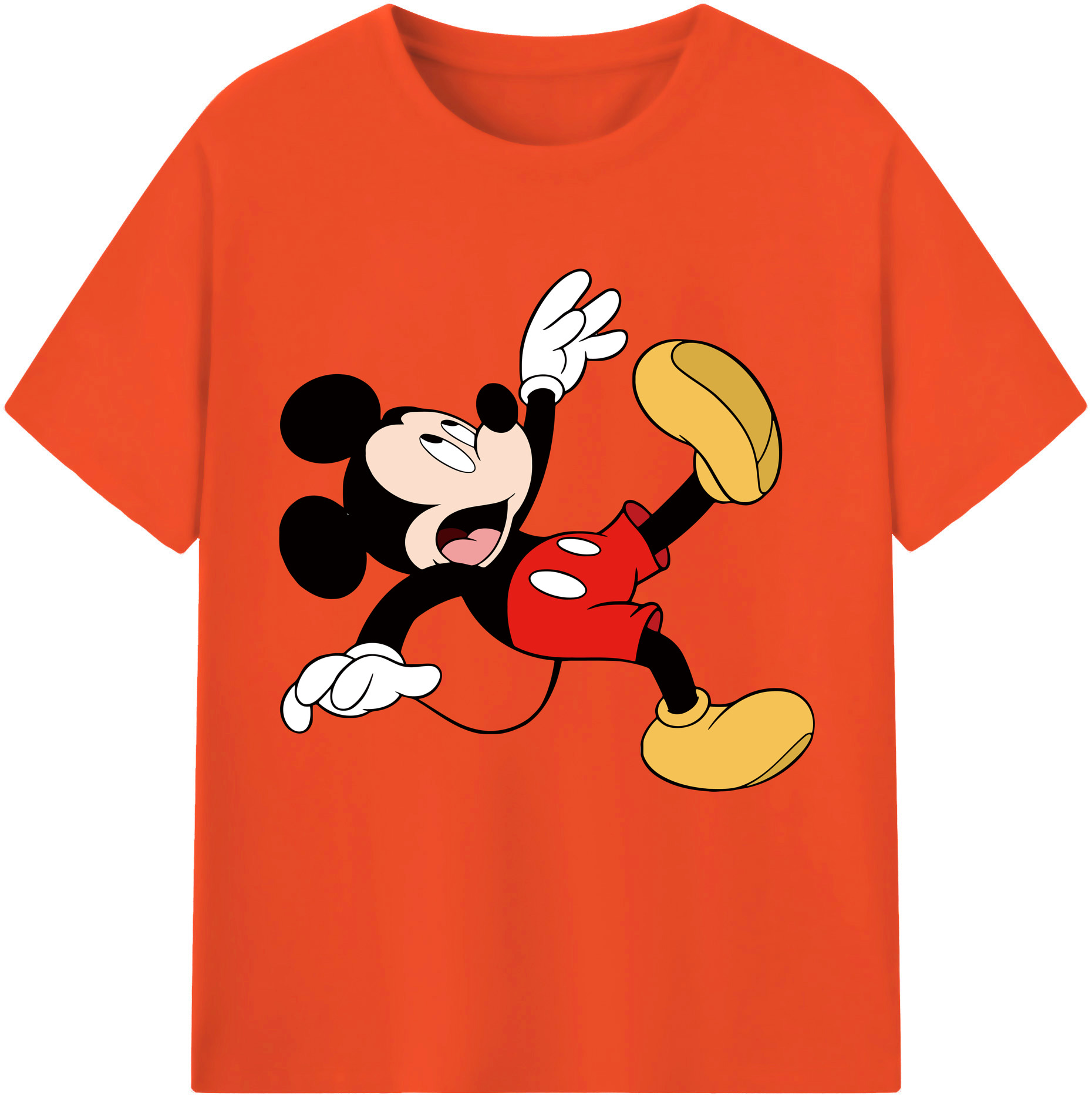 （画像用） ミッキーマウス Mickey Mouse 綿100％半袖Tシャツ（フロントプリント）