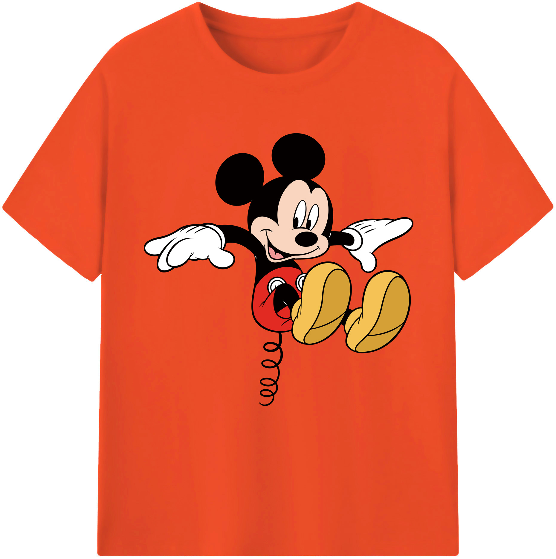 （画像用） ミッキーマウス Mickey Mouse 綿100％半袖Tシャツ（フロントプリント）