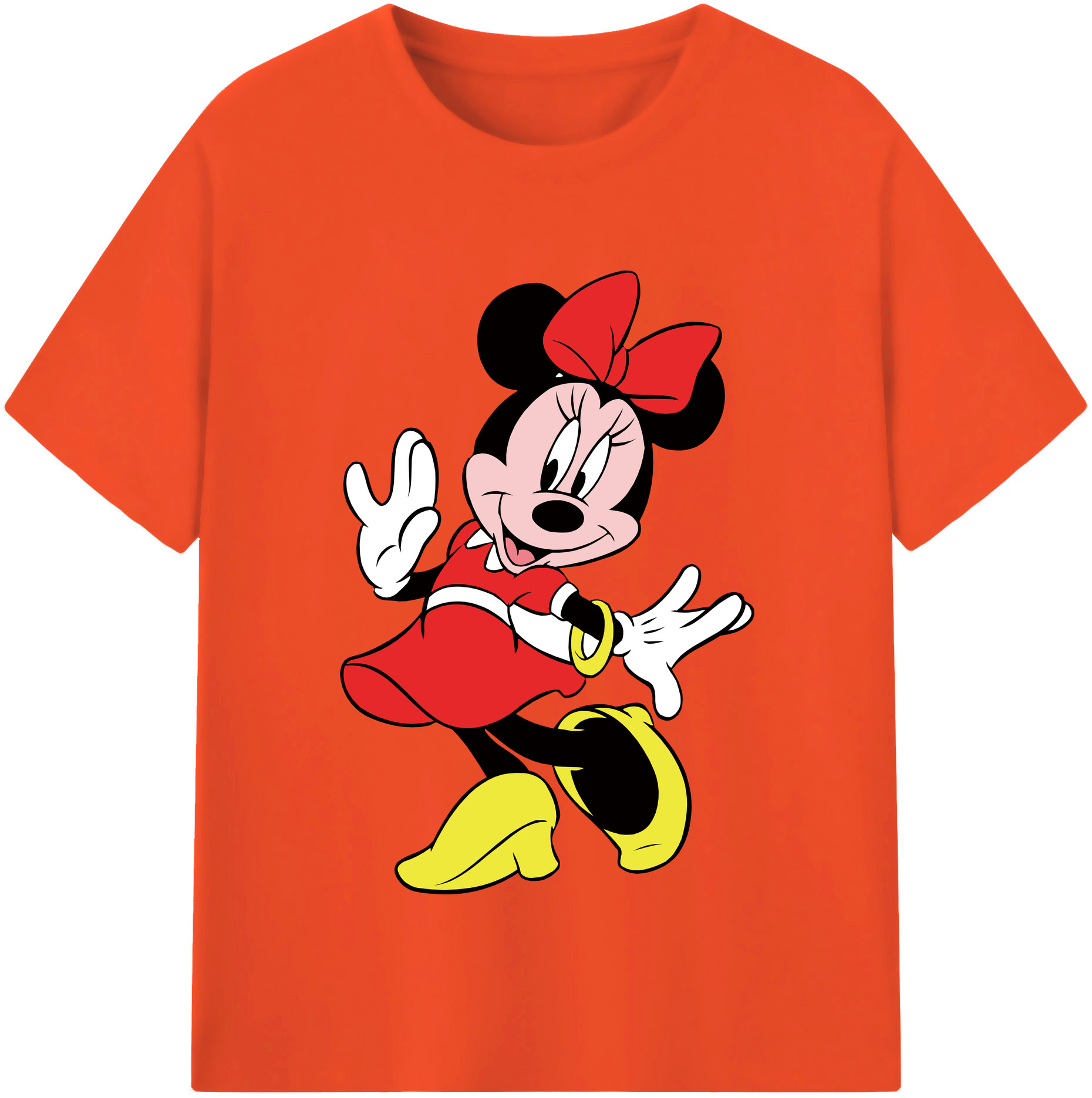 （画像用） ミッキーマウス Mickey Mouse 綿100％半袖Tシャツ（フロントプリント）