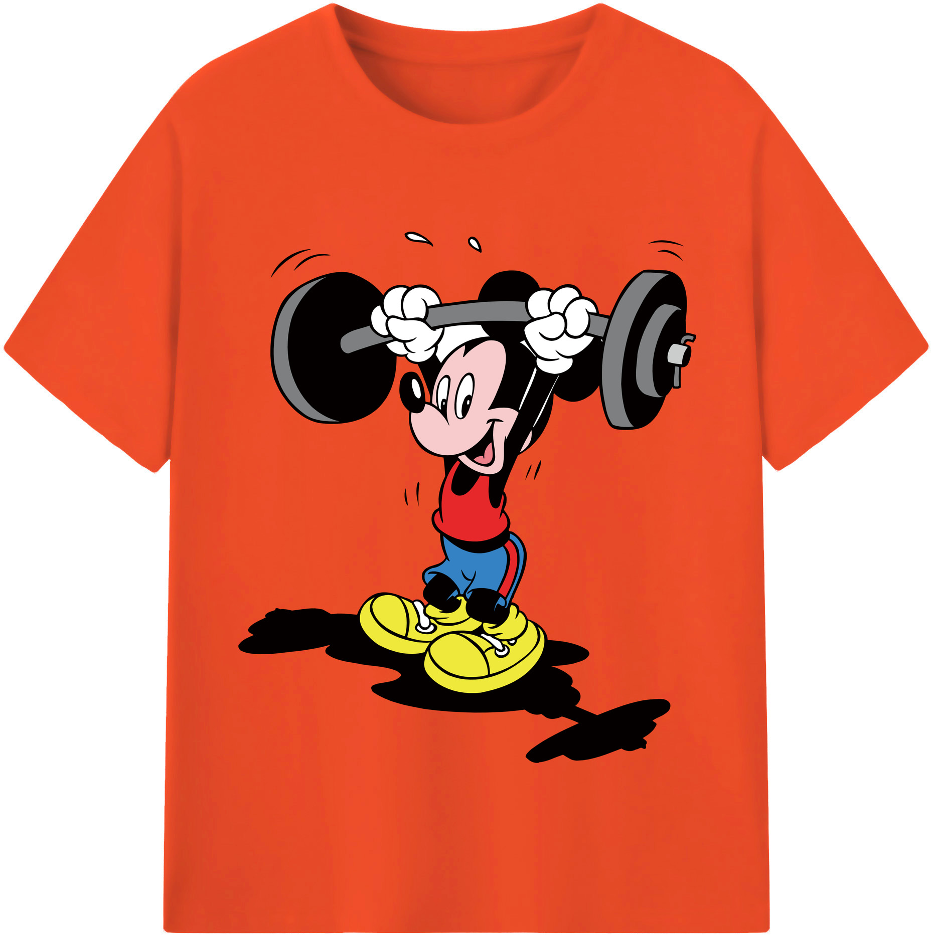（画像用） ミッキーマウス Mickey Mouse 綿100％半袖Tシャツ（フロントプリント）