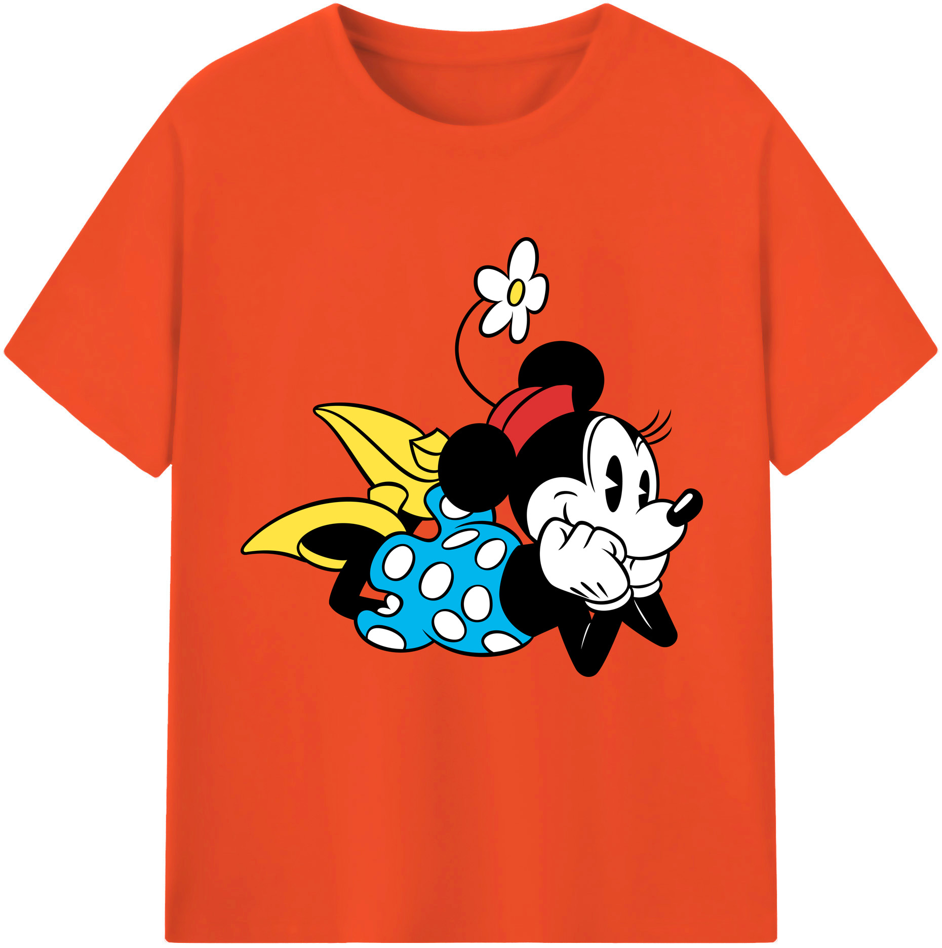 （画像用） ミッキーマウス Mickey Mouse 綿100％半袖Tシャツ（フロントプリント）