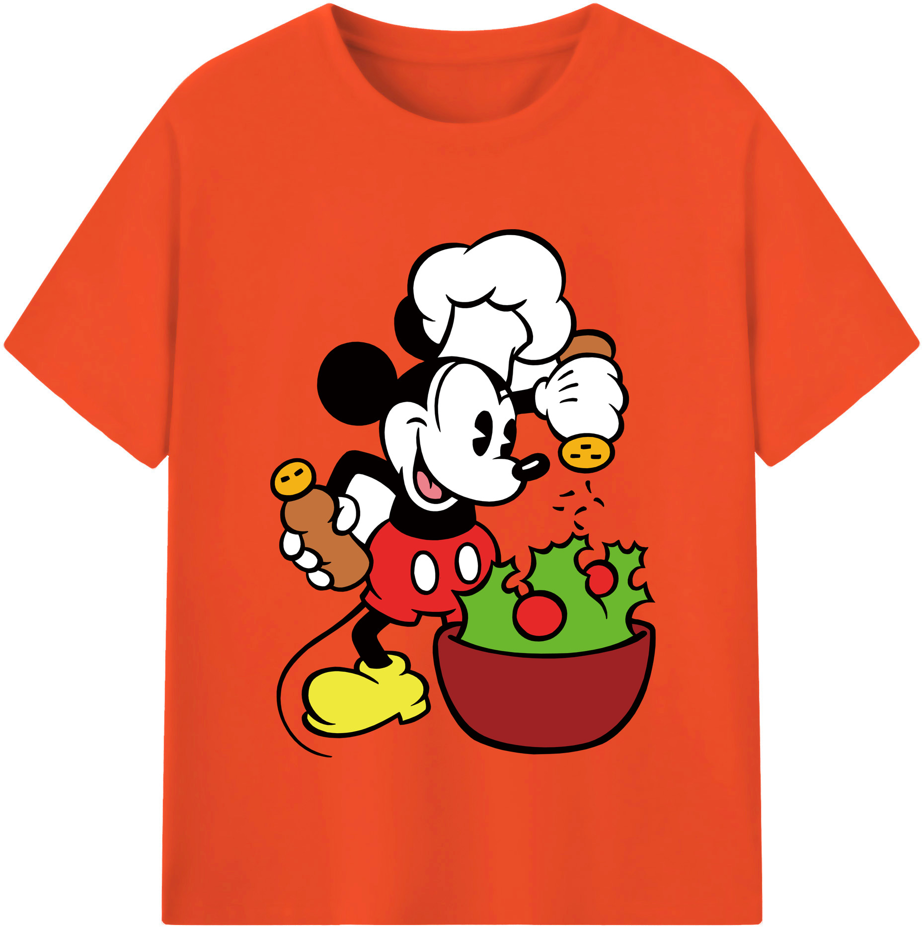 （画像用） ミッキーマウス Mickey Mouse 綿100％半袖Tシャツ（フロントプリント）
