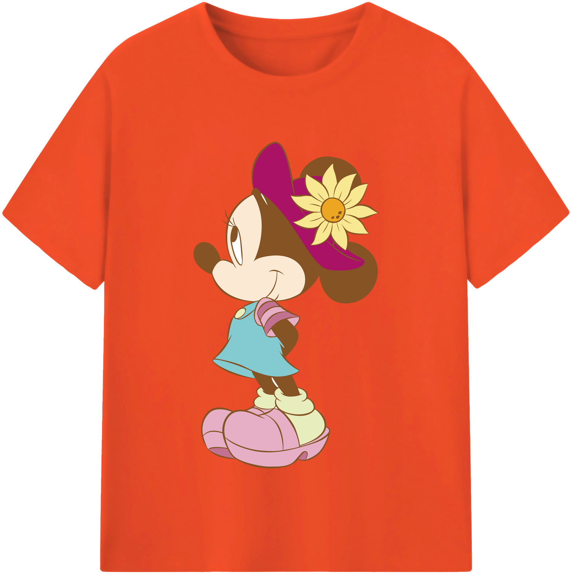 （画像用） ミッキーマウス Mickey Mouse 綿100％半袖Tシャツ（フロントプリント）