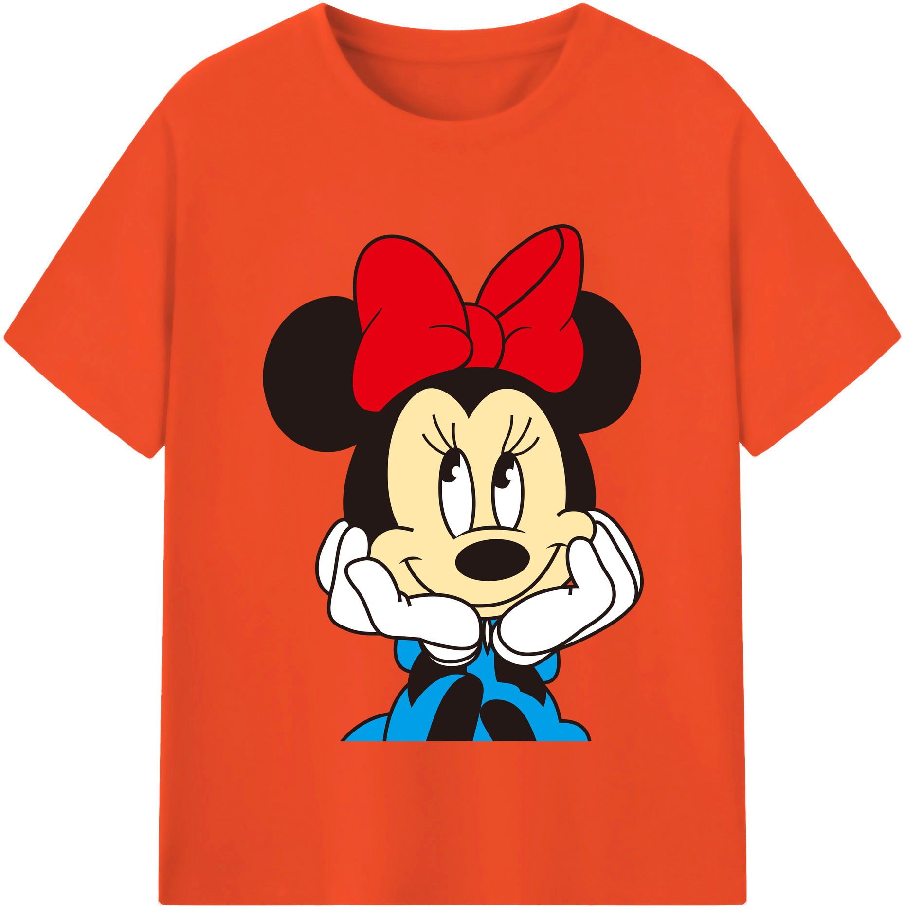 （画像用） ミッキーマウス Mickey Mouse 綿100％半袖Tシャツ（フロントプリント）