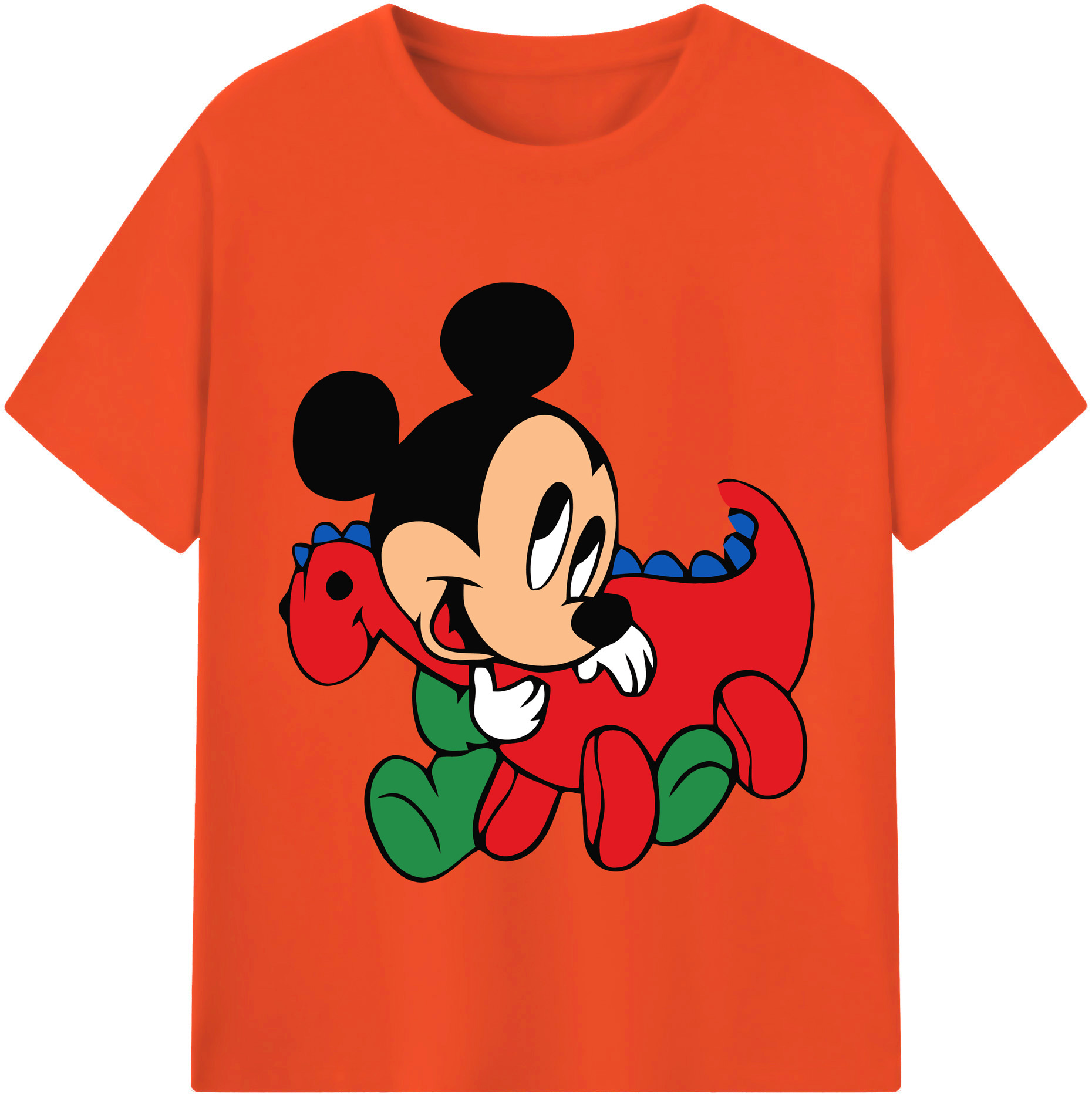 （画像用） ミッキーマウス Mickey Mouse 綿100％半袖Tシャツ（フロントプリント）
