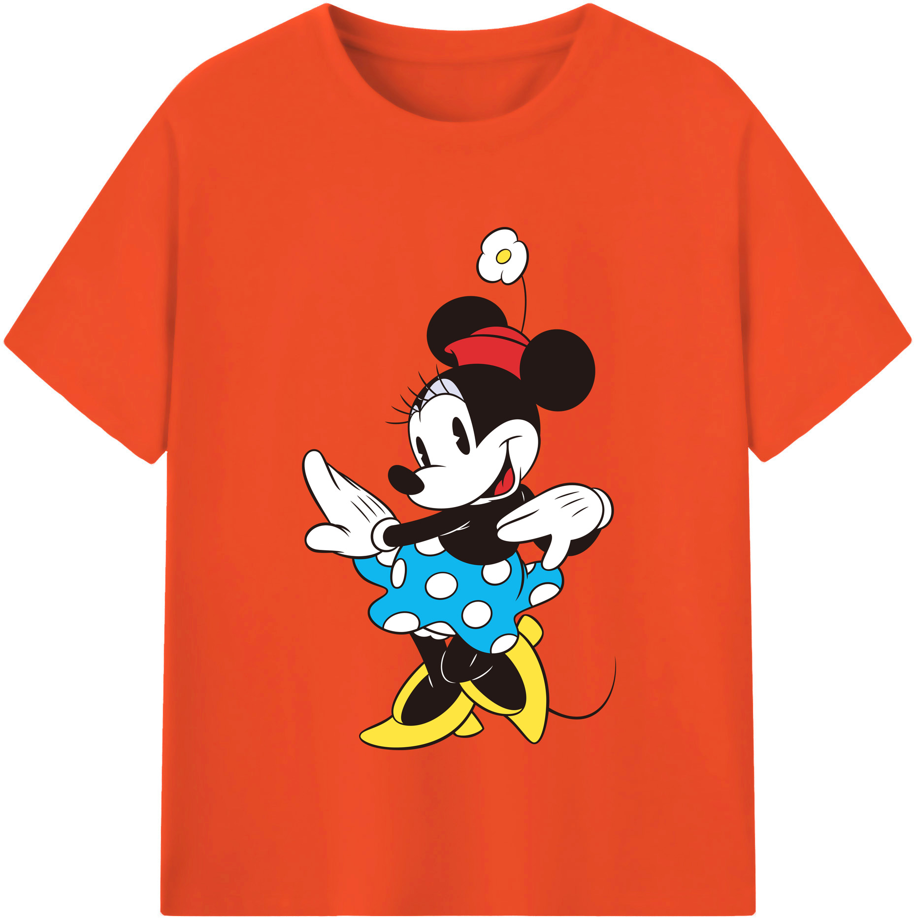 （画像用） ミッキーマウス Mickey Mouse 綿100％半袖Tシャツ（フロントプリント）