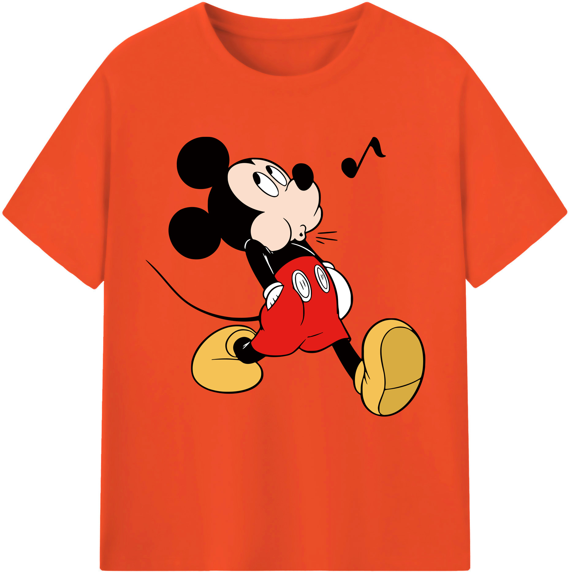 （画像用） ミッキーマウス Mickey Mouse 綿100％半袖Tシャツ（フロントプリント）