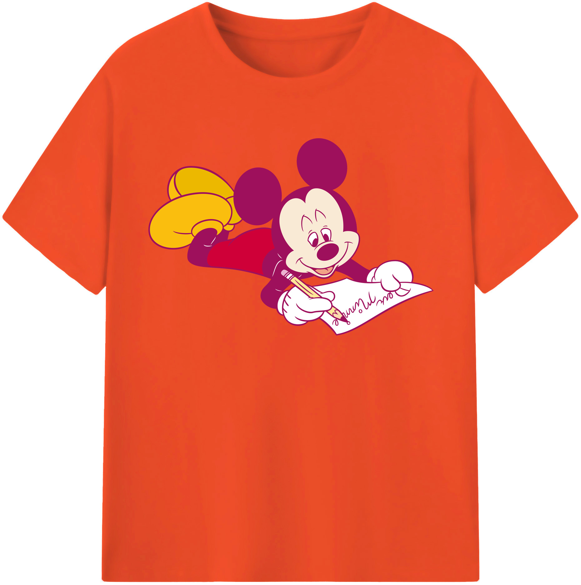 （画像用） ミッキーマウス Mickey Mouse 綿100％半袖Tシャツ（フロントプリント）