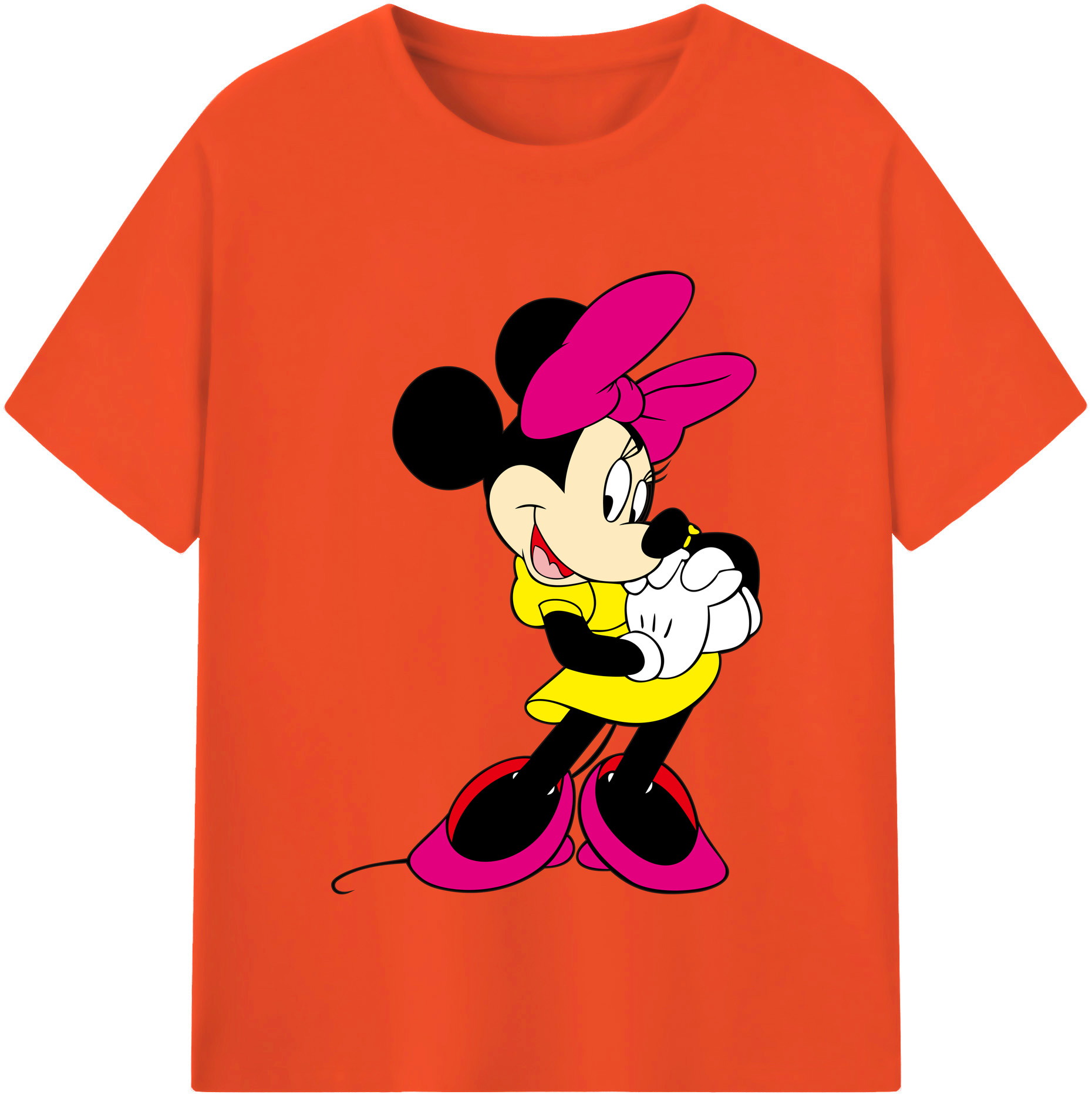 （画像用） ミッキーマウス Mickey Mouse 綿100％半袖Tシャツ（フロントプリント）