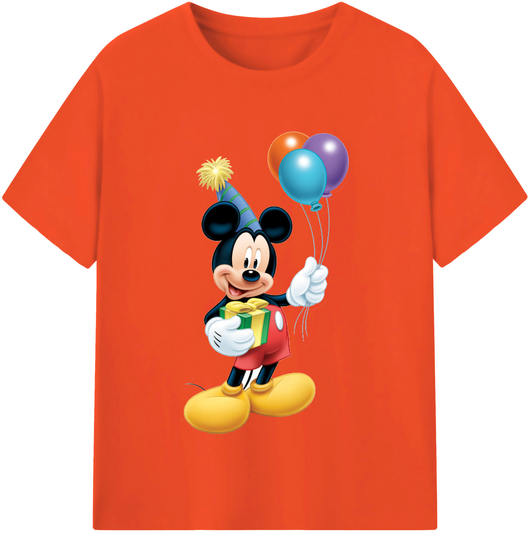 （画像用） ミッキーマウス Mickey Mouse 綿100％半袖Tシャツ（フロントプリント）