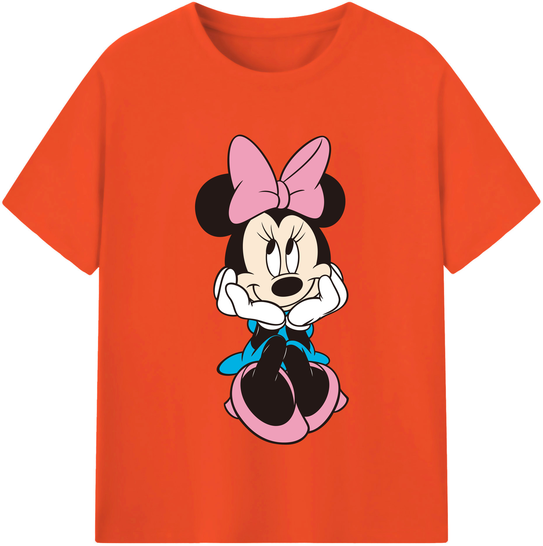 （画像用） ミッキーマウス Mickey Mouse 綿100％半袖Tシャツ（フロントプリント）