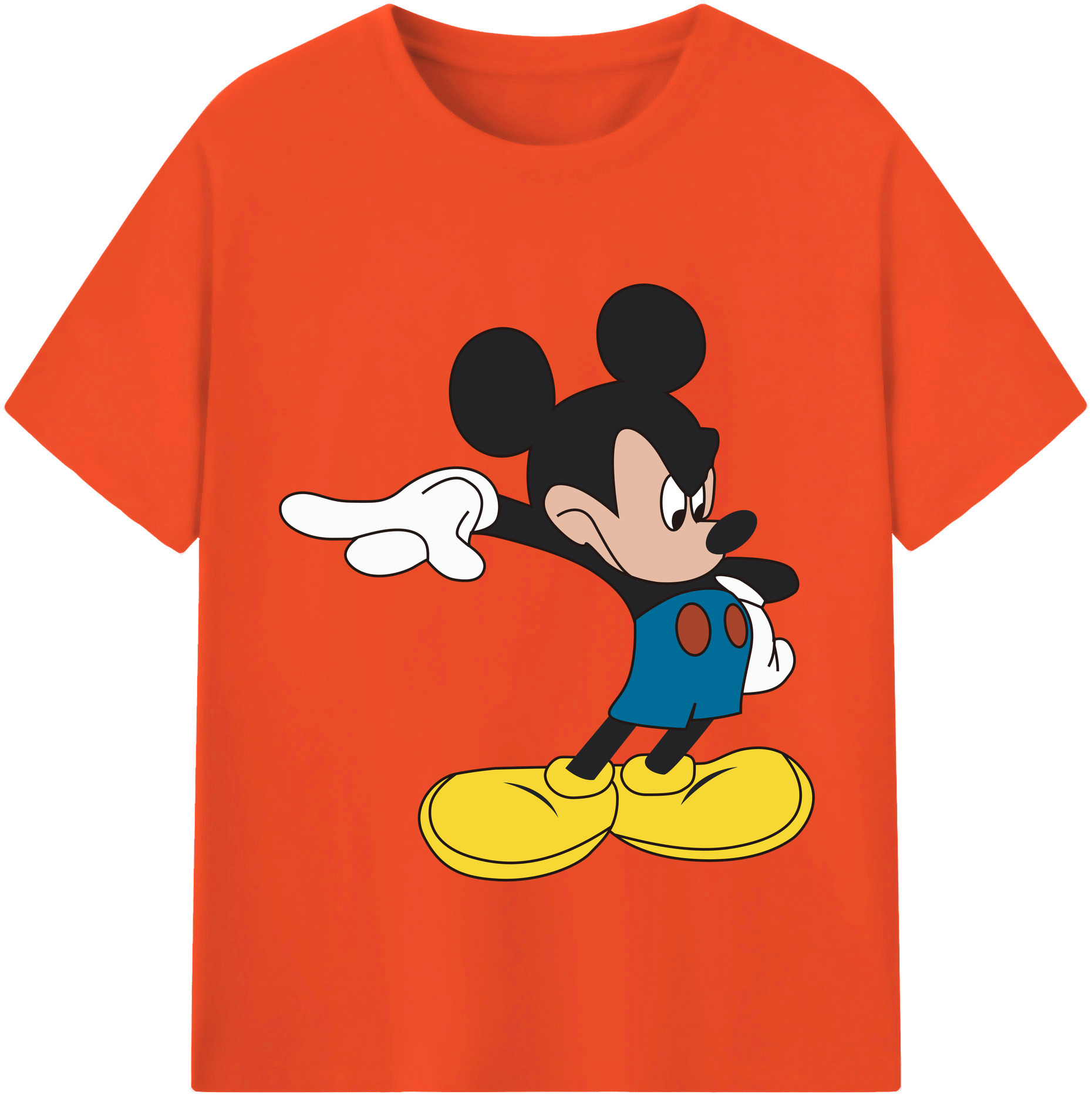 （画像用） ミッキーマウス Mickey Mouse 綿100％半袖Tシャツ（フロントプリント）
