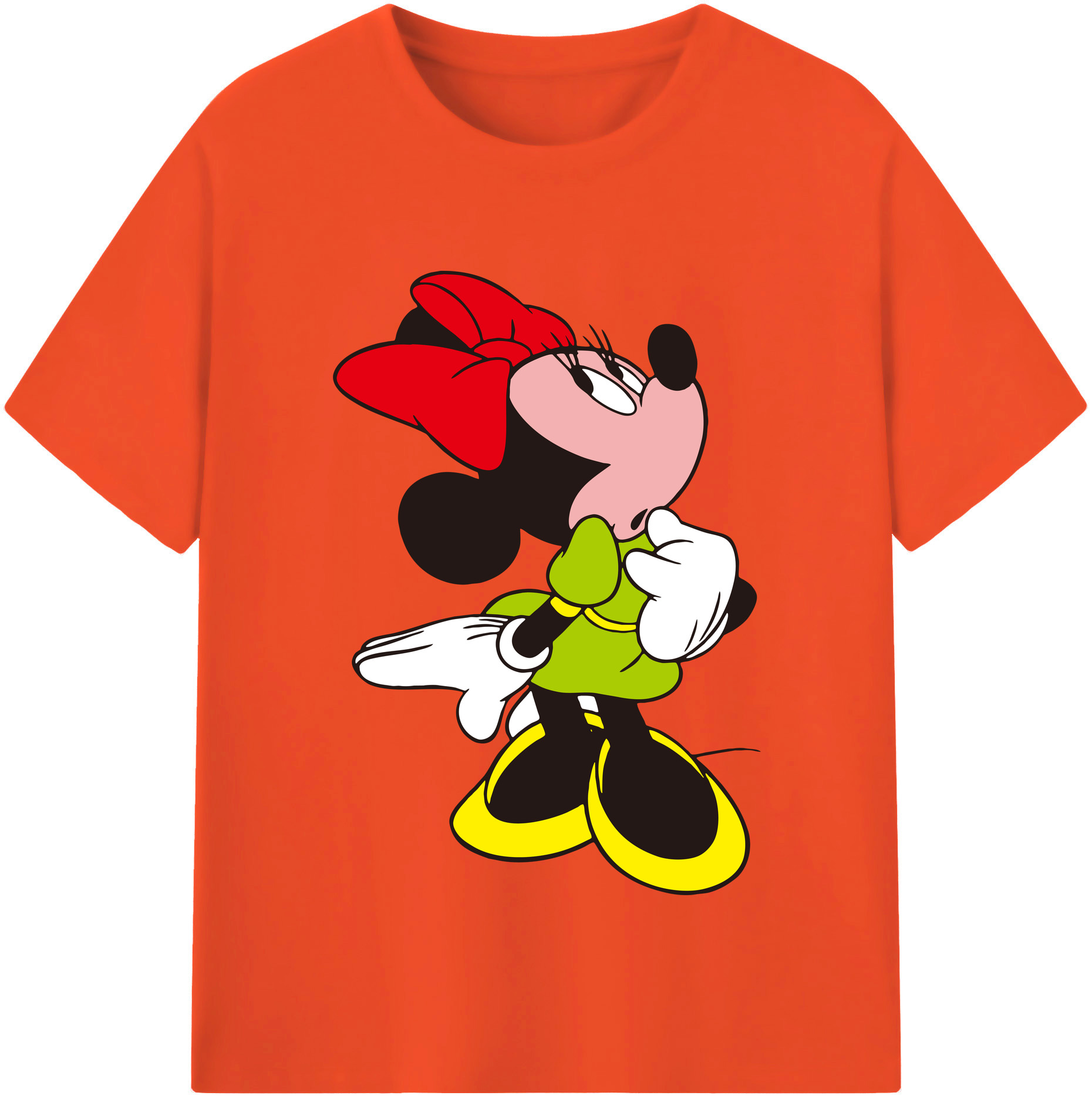 （画像用） ミッキーマウス Mickey Mouse 綿100％半袖Tシャツ（フロントプリント）