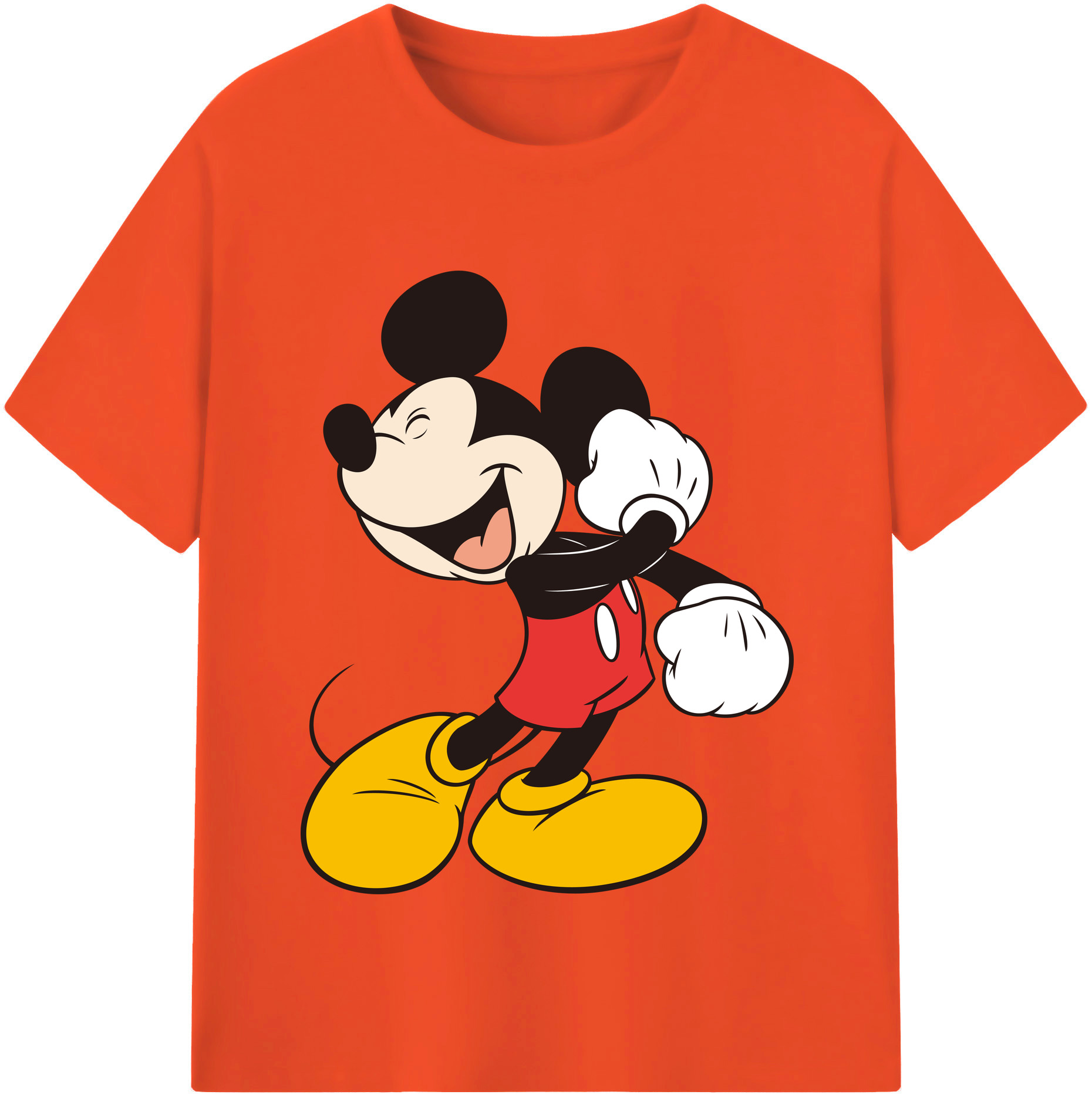 （画像用） ミッキーマウス Mickey Mouse 綿100％半袖Tシャツ（フロントプリント）