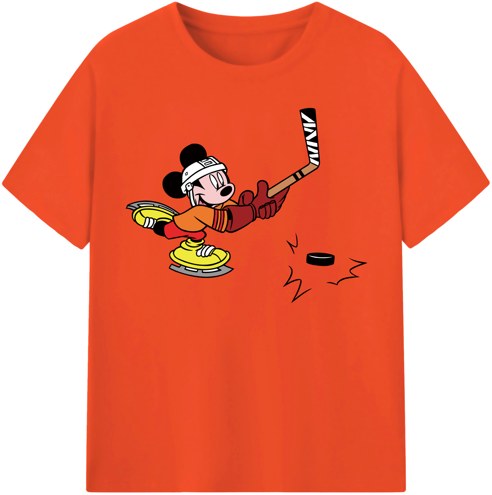 （画像用） ミッキーマウス Mickey Mouse 綿100％半袖Tシャツ（フロントプリント）