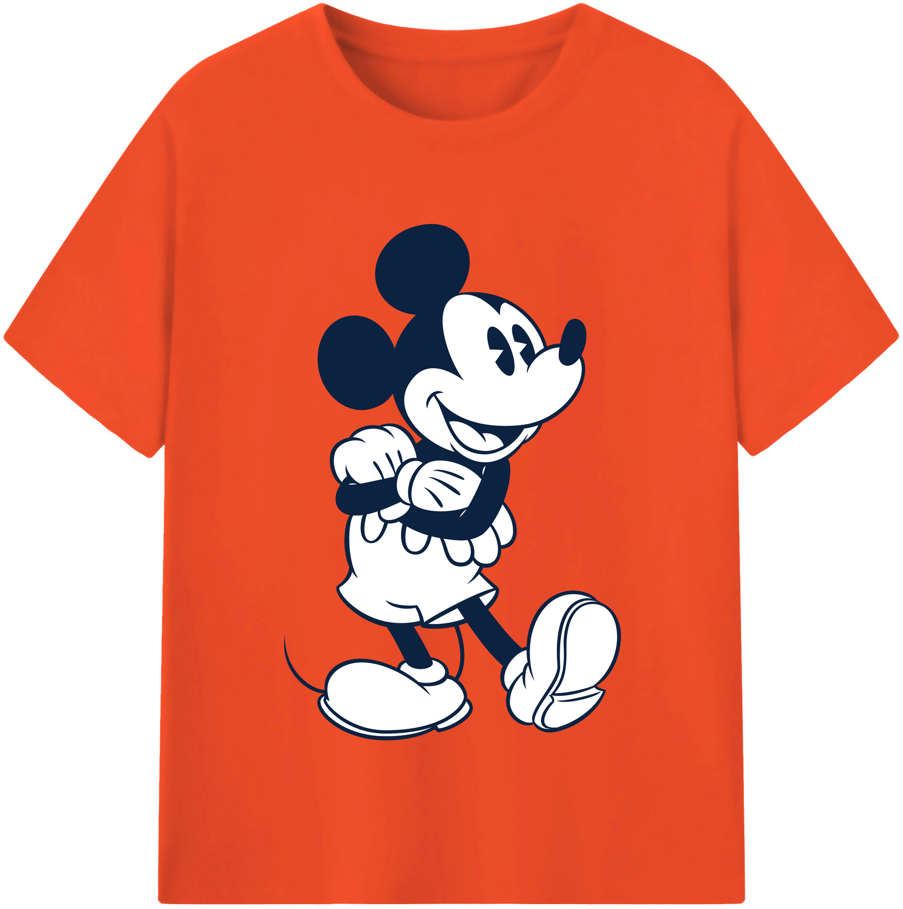 （画像用） ミッキーマウス Mickey Mouse 綿100％半袖Tシャツ（フロントプリント）