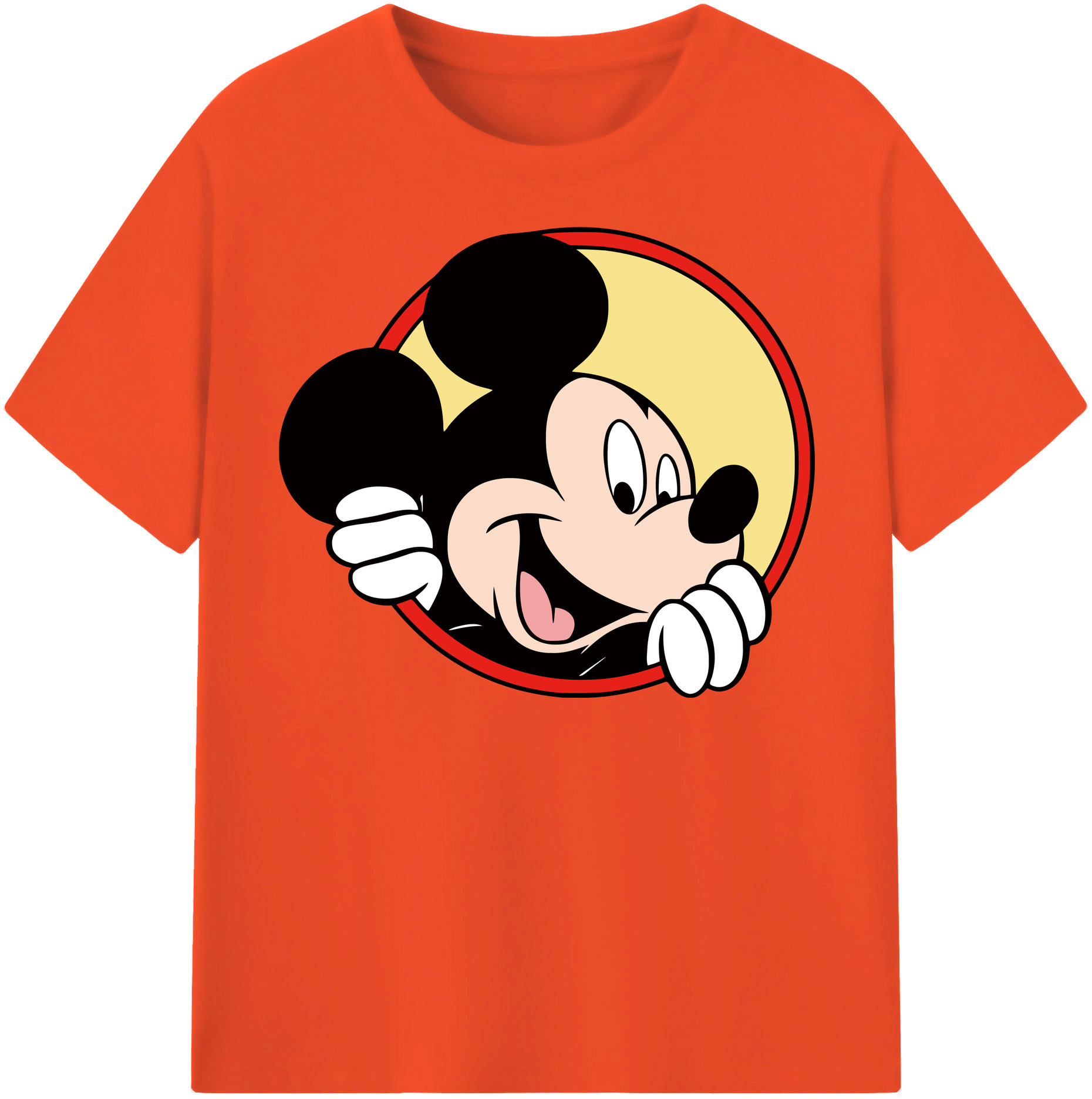 （画像用） ミッキーマウス Mickey Mouse 綿100％半袖Tシャツ（フロントプリント）