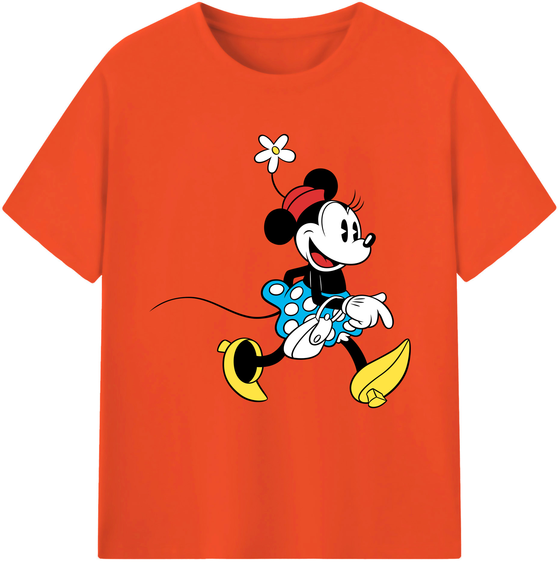 （画像用） ミッキーマウス Mickey Mouse 綿100％半袖Tシャツ（フロントプリント）