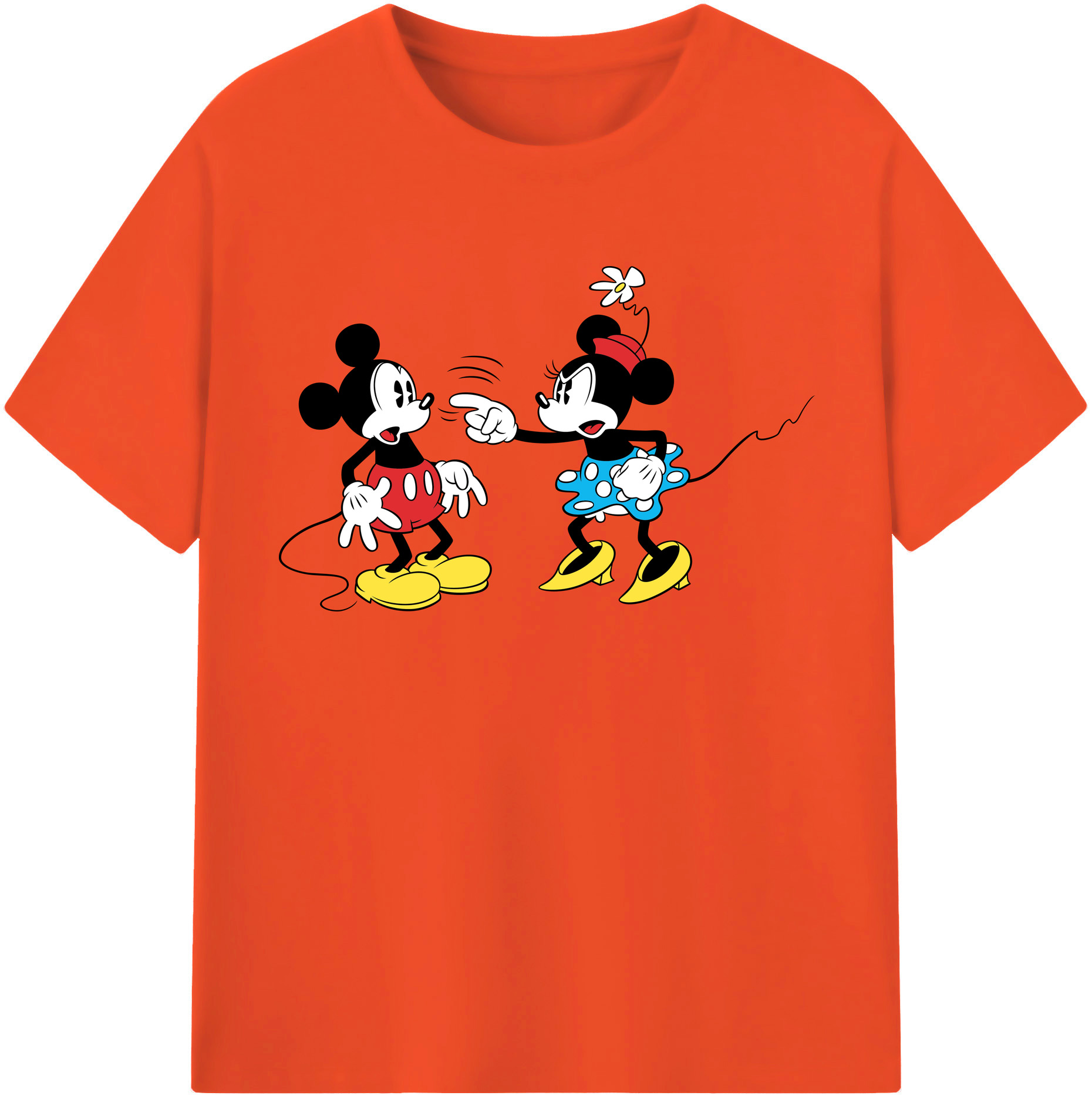 （画像用） ミッキーマウス Mickey Mouse 綿100％半袖Tシャツ（フロントプリント）