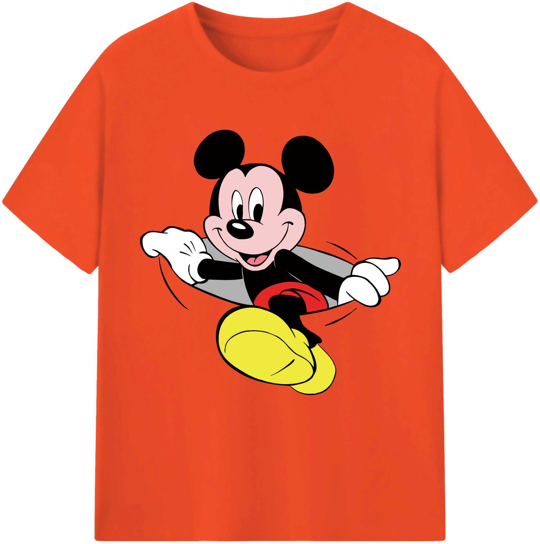（画像用） ミッキーマウス Mickey Mouse 綿100％半袖Tシャツ（フロントプリント）