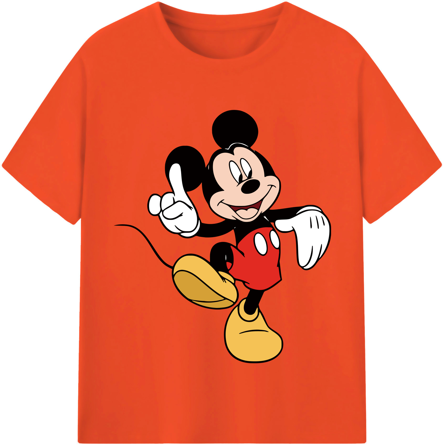 （画像用） ミッキーマウス Mickey Mouse 綿100％半袖Tシャツ（フロントプリント）