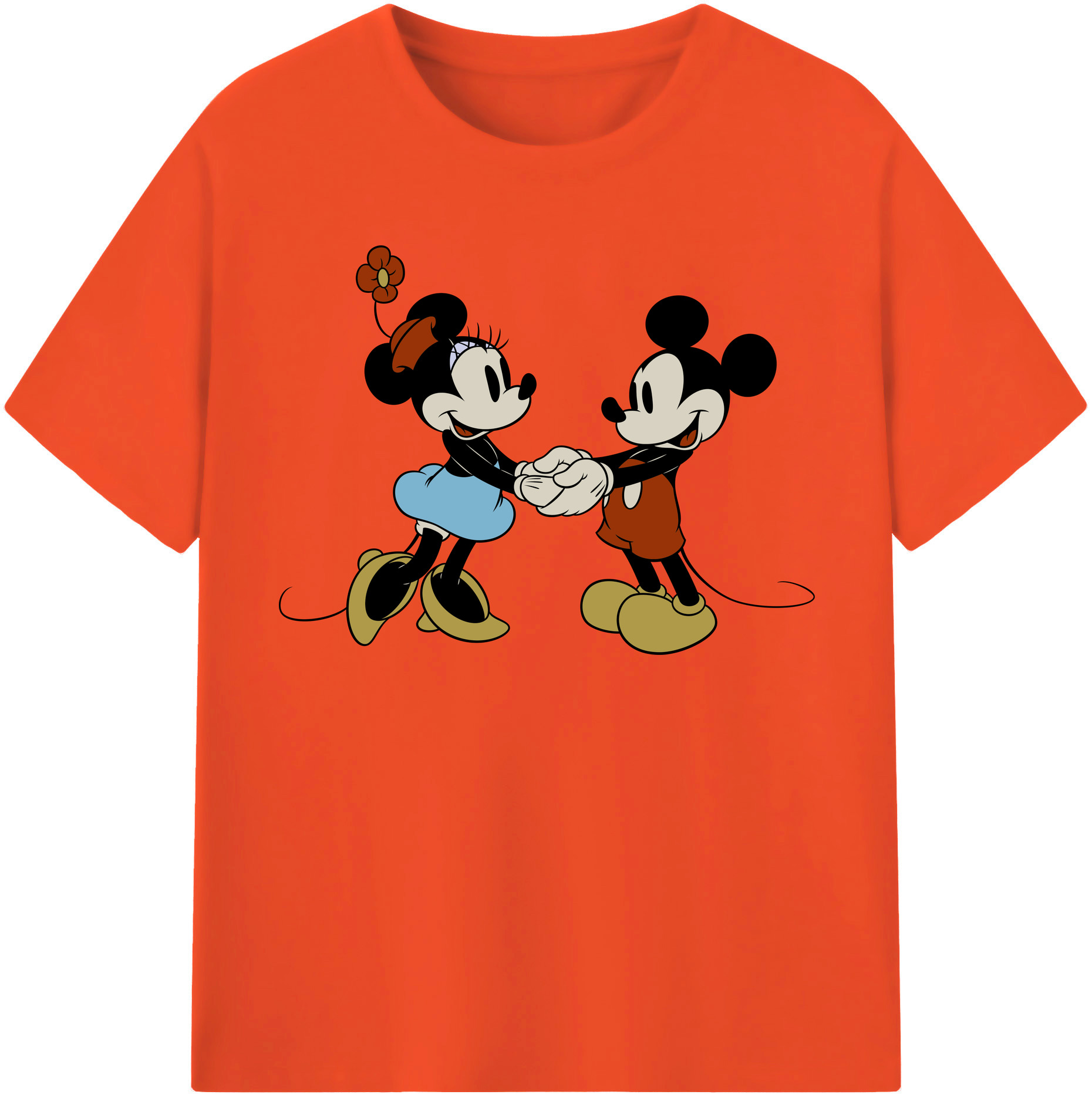 （画像用） ミッキーマウス Mickey Mouse 綿100％半袖Tシャツ（フロントプリント）