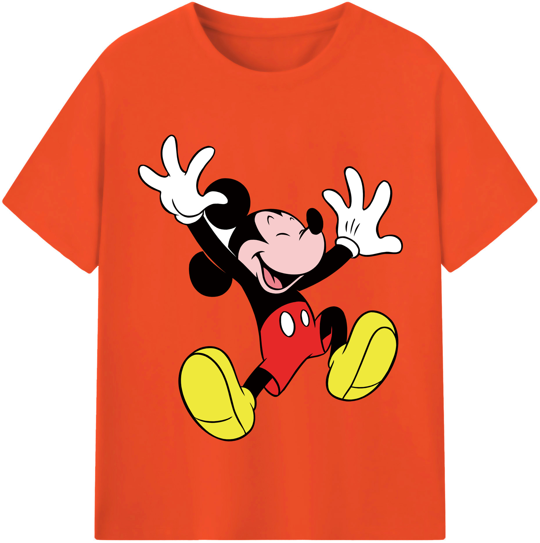 （画像用） ミッキーマウス Mickey Mouse 綿100％半袖Tシャツ（フロントプリント）