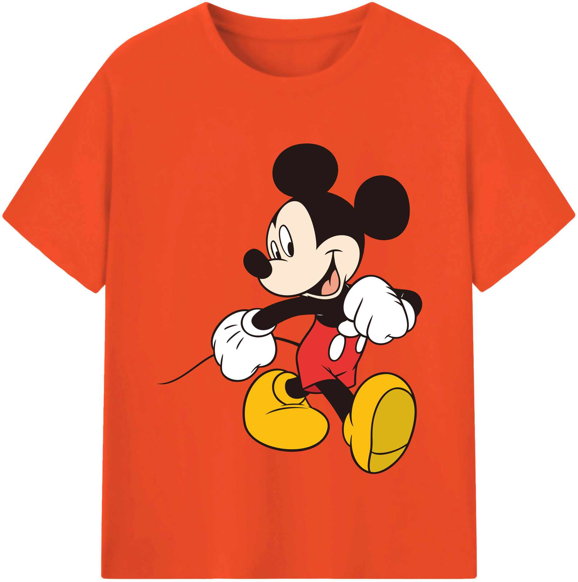 （画像用） ミッキーマウス Mickey Mouse 綿100％半袖Tシャツ（フロントプリント）