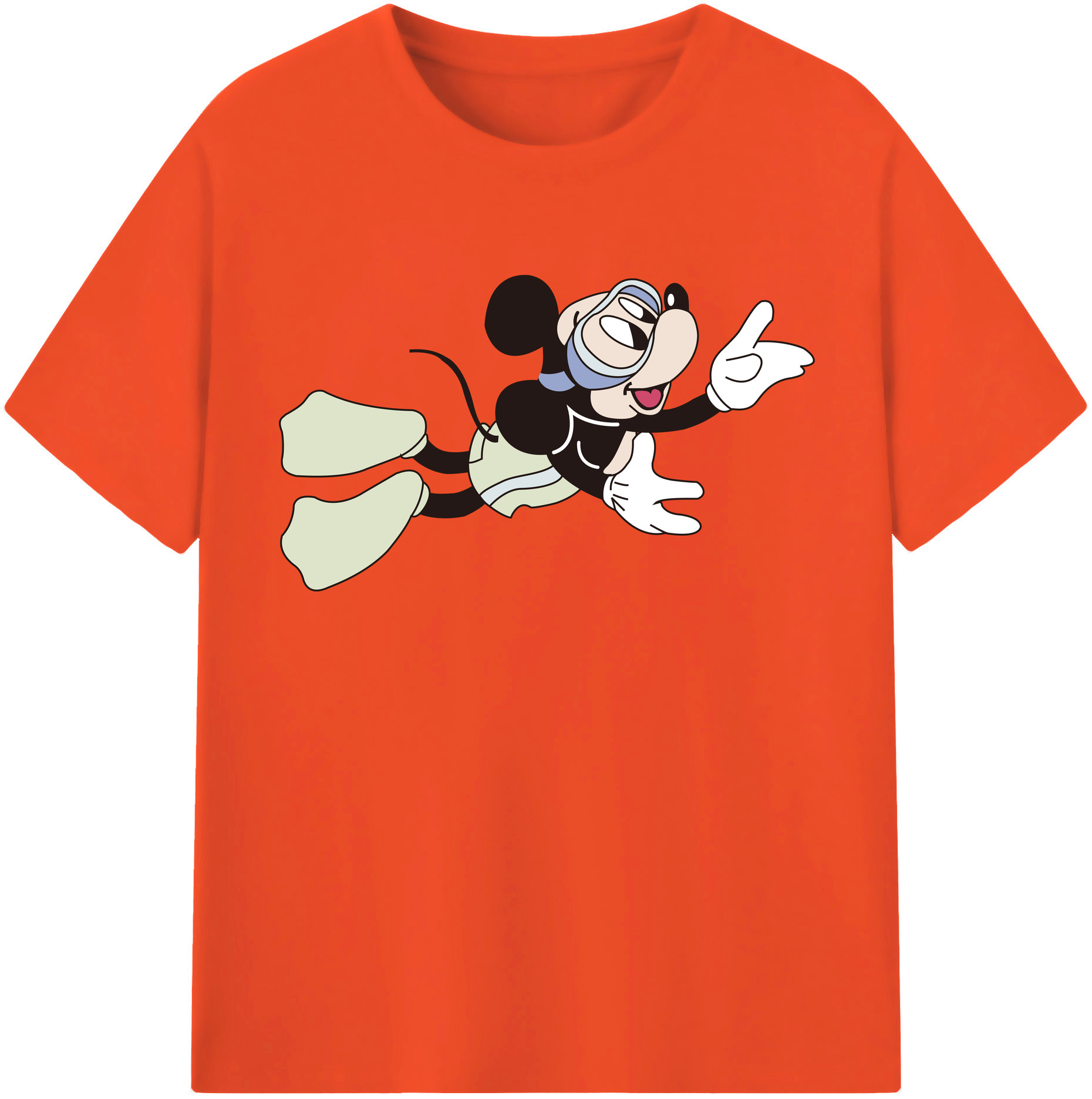 （画像用） ミッキーマウス Mickey Mouse 綿100％半袖Tシャツ（フロントプリント）