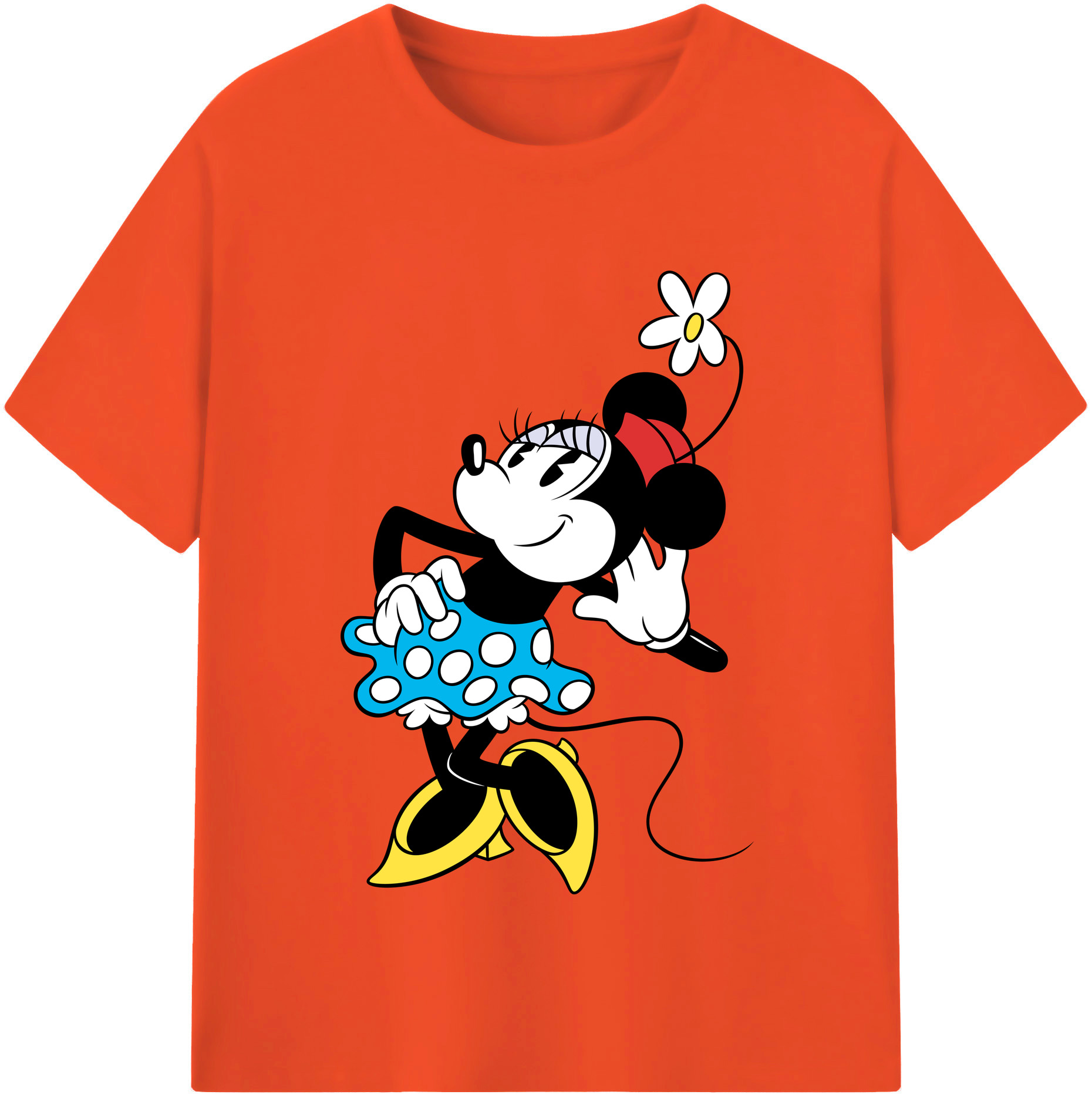 （画像用） ミッキーマウス Mickey Mouse 綿100％半袖Tシャツ（フロントプリント）