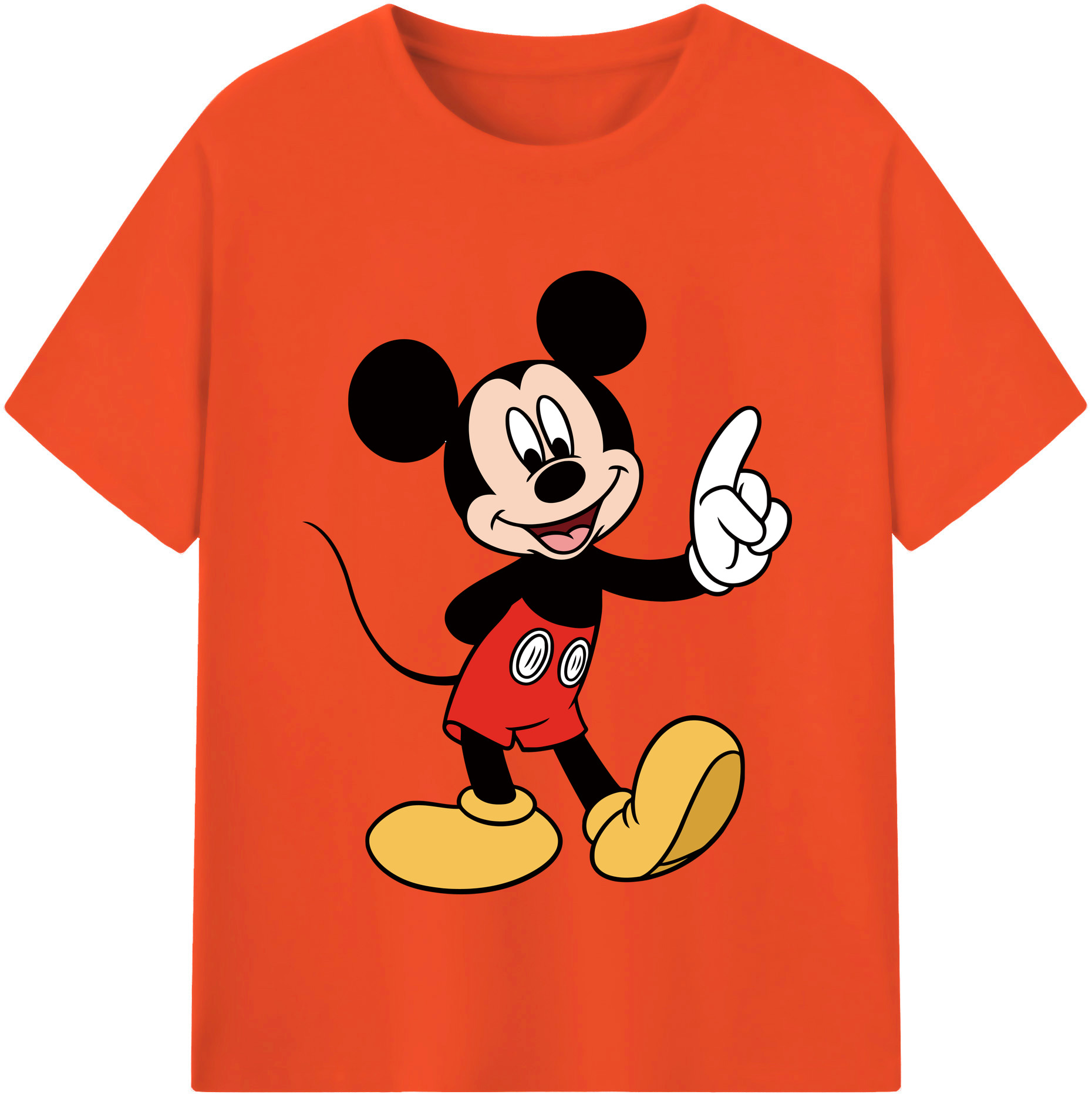 （画像用） ミッキーマウス Mickey Mouse 綿100％半袖Tシャツ（フロントプリント）