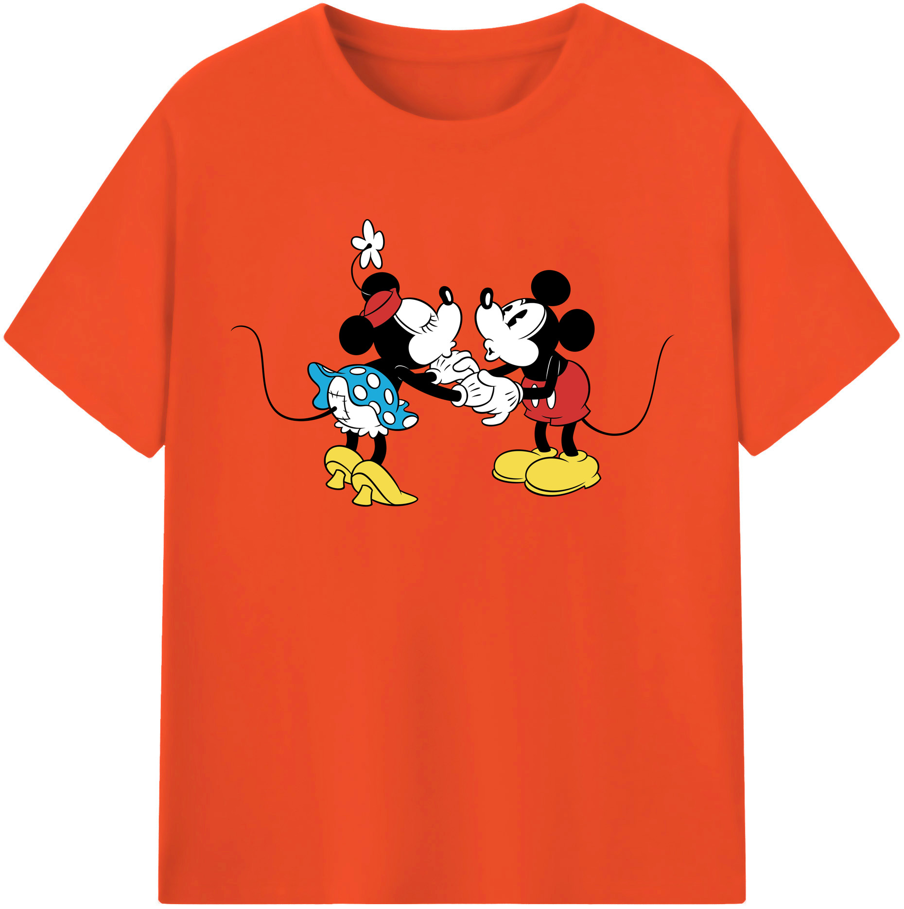 （画像用） ミッキーマウス Mickey Mouse 綿100％半袖Tシャツ（フロントプリント）