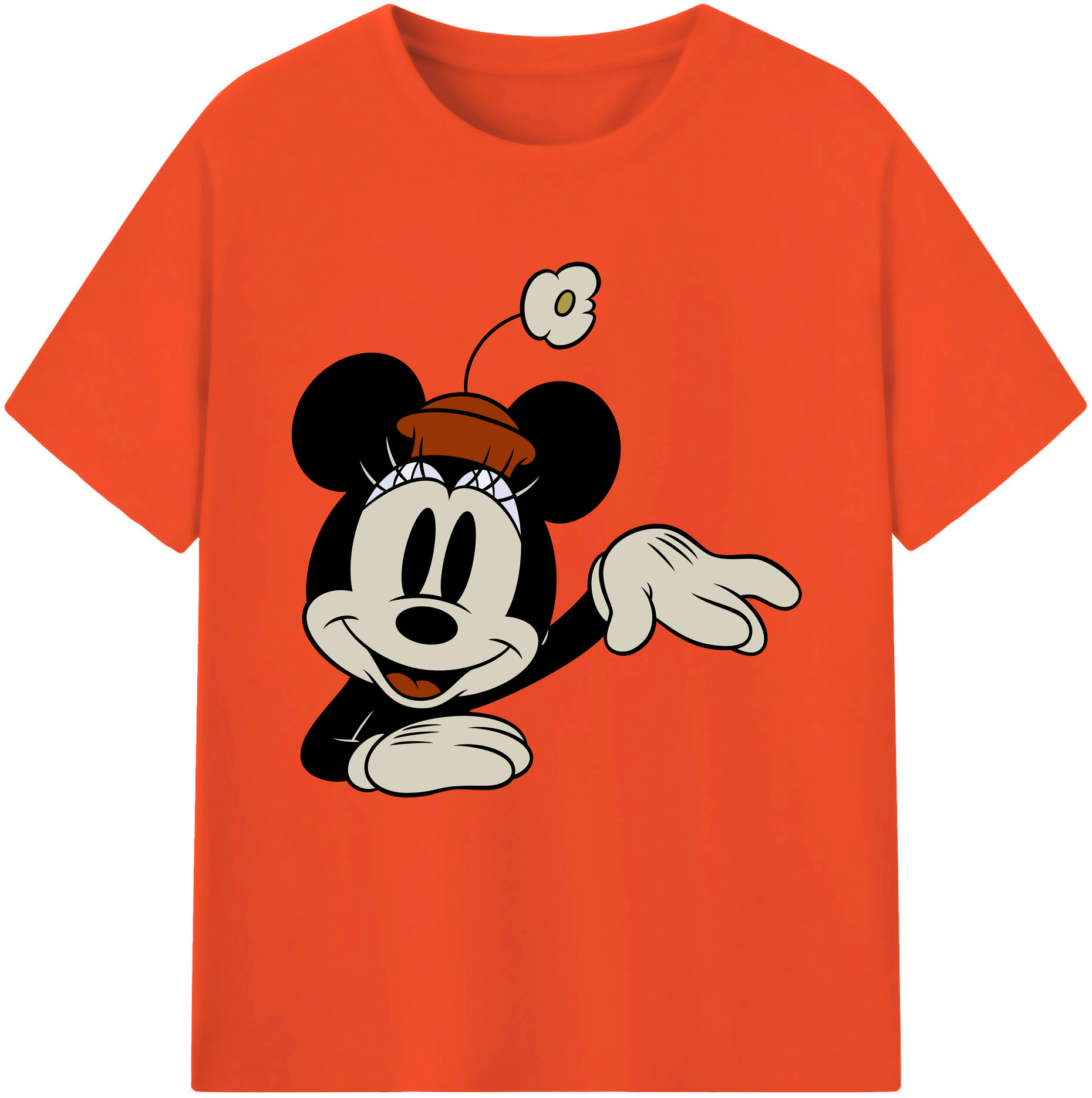 （画像用） ミッキーマウス Mickey Mouse 綿100％半袖Tシャツ（フロントプリント）